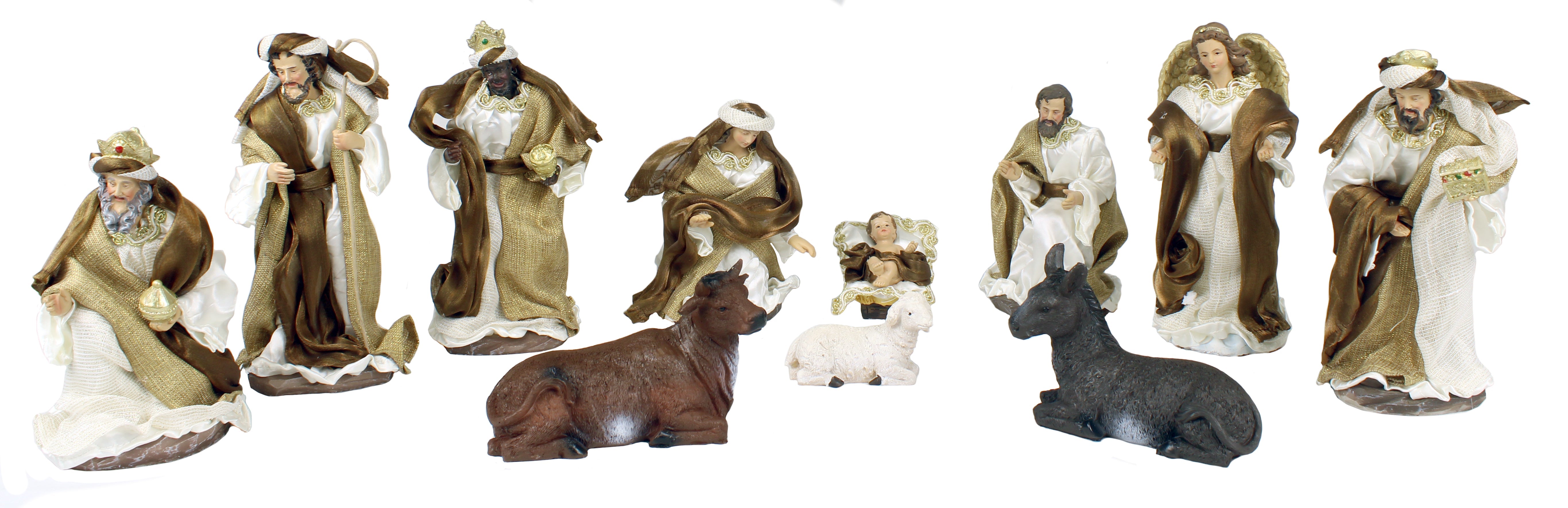 8" Nativity Scene- 3 Colors Available