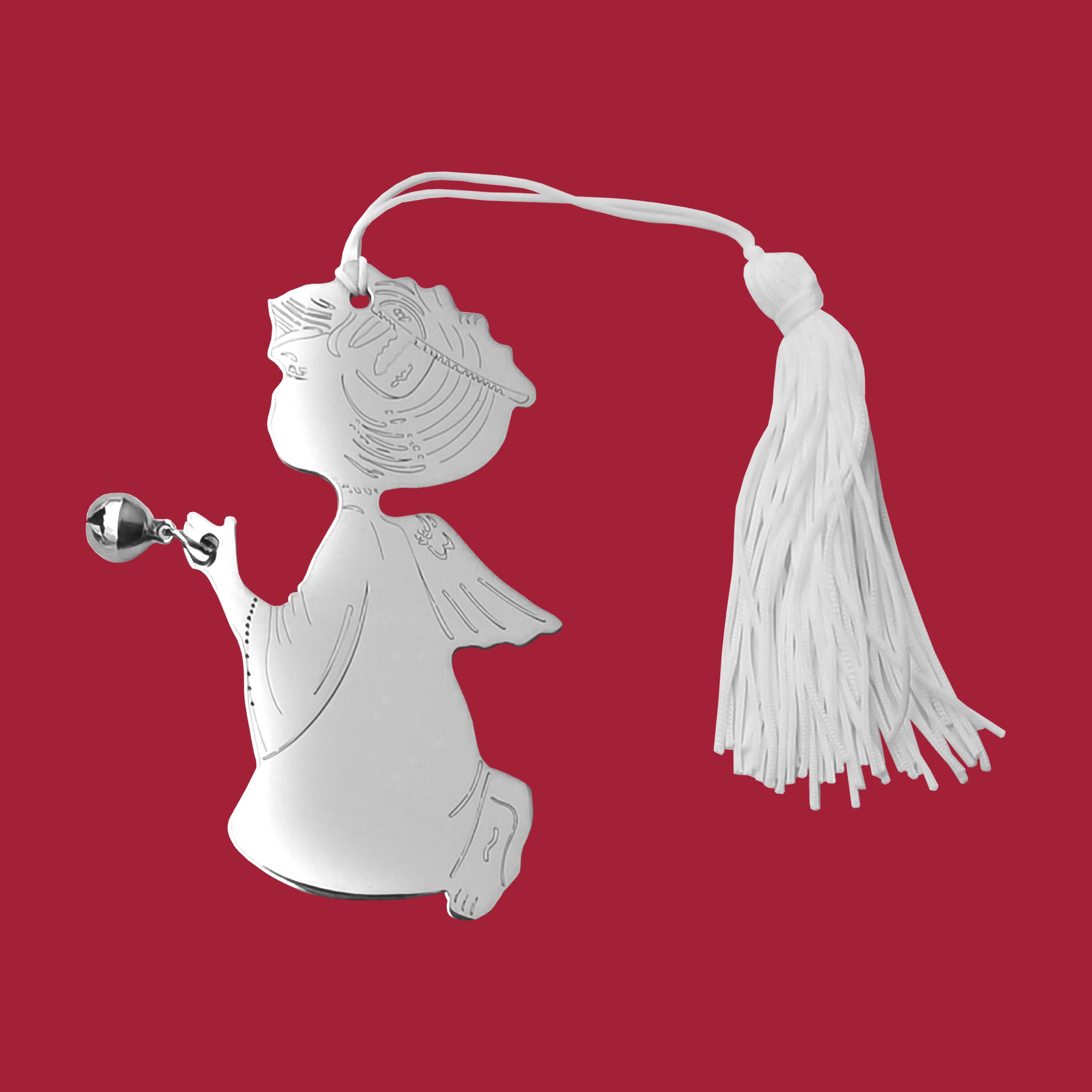 Angel with Bell Ornament with White Tassel