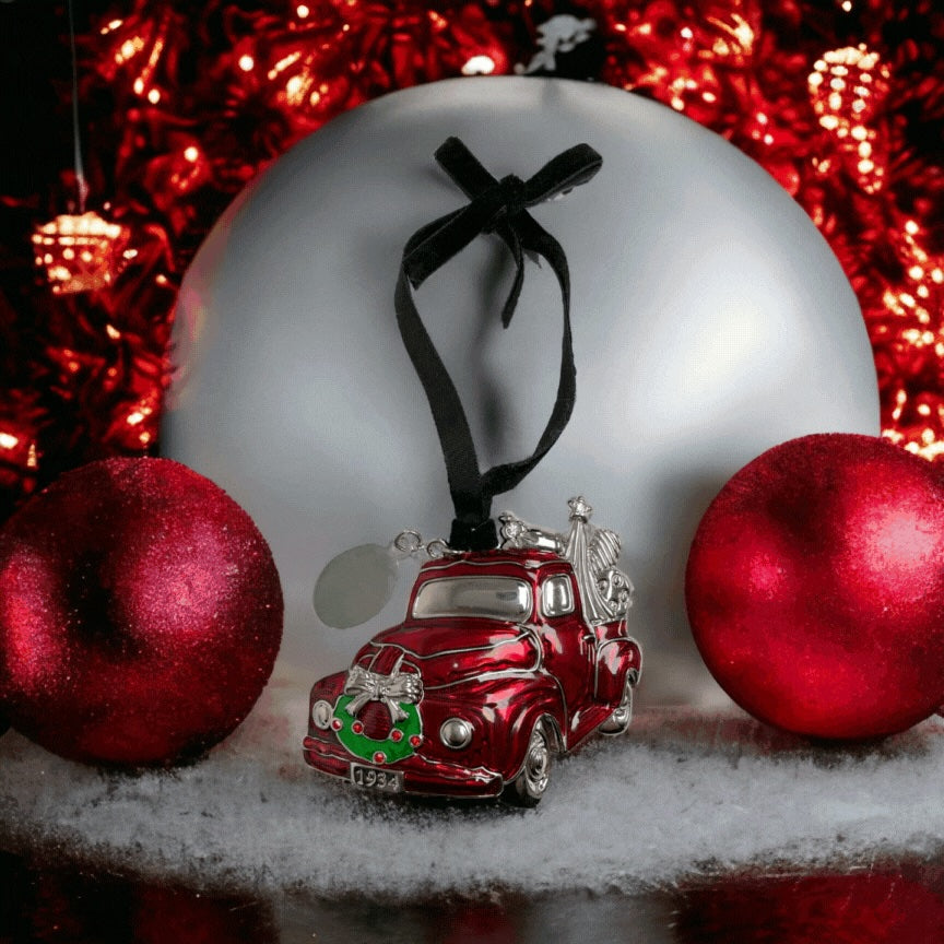 3D Red Truck Ornament