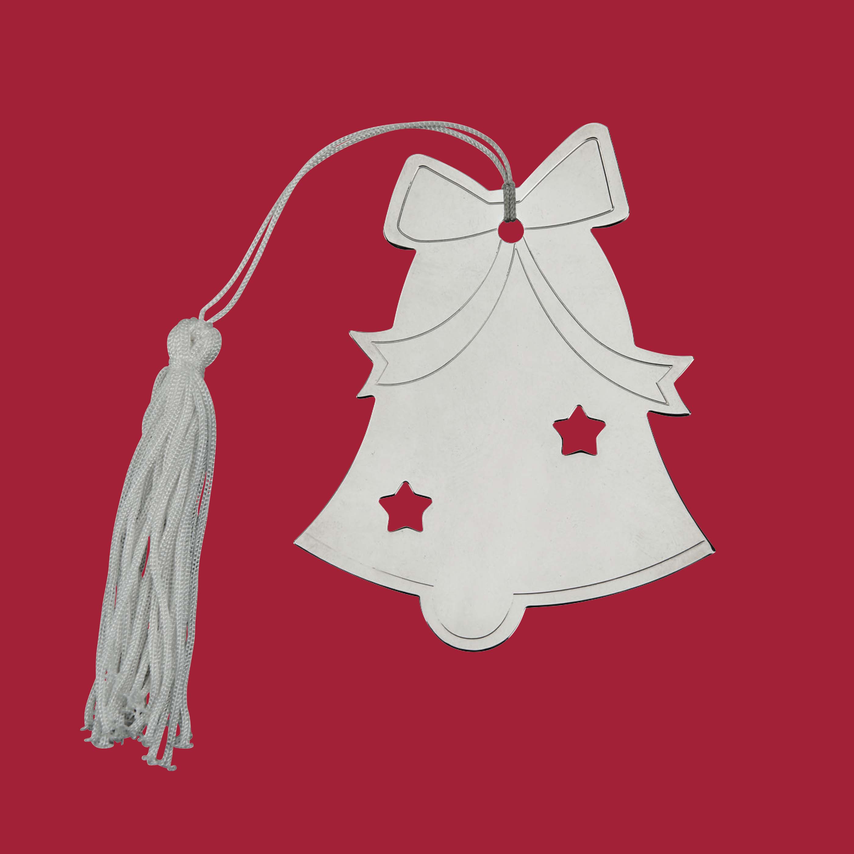 Bell Ornament with  White Tassel