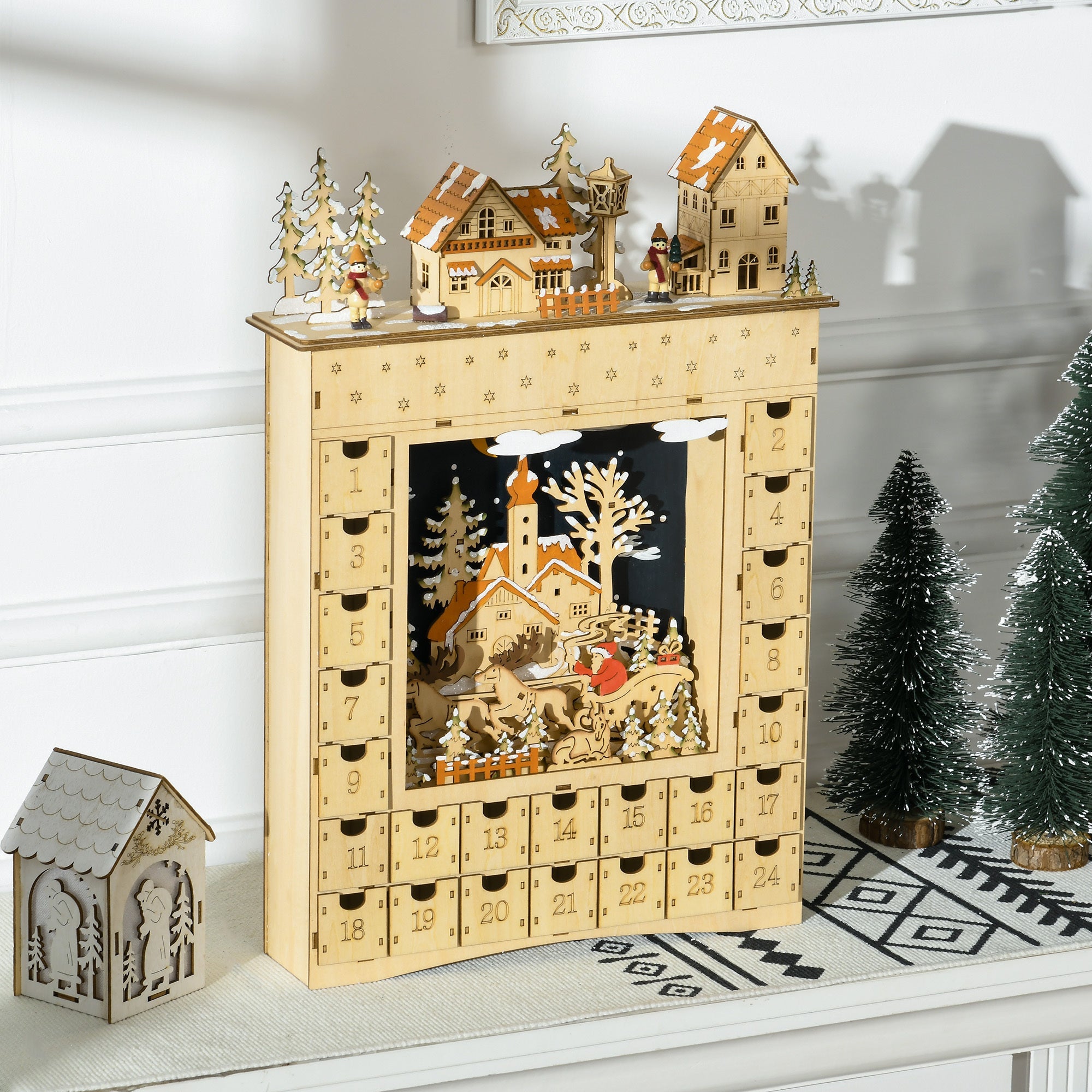 Country Town -Light Up  Christmas Advent Calendar