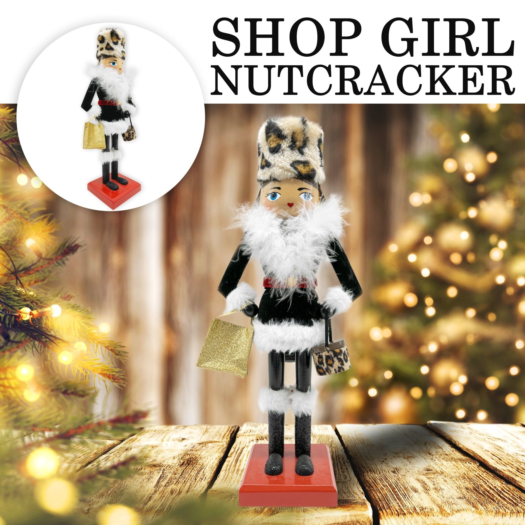 14-inch Wooden Nutcrackers Christmas Decoration Figures