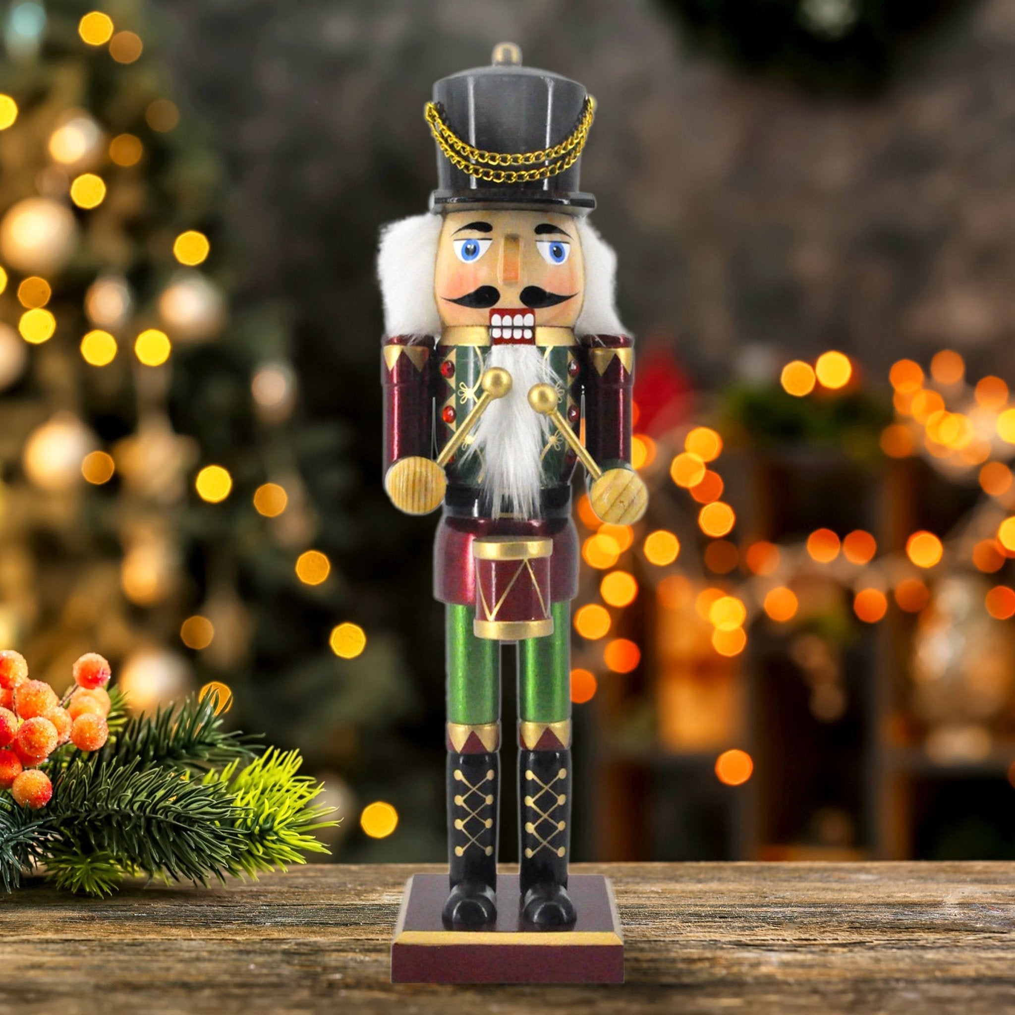 14IN Drum Nutcracker, Festive Nutcracker Figures Decoration