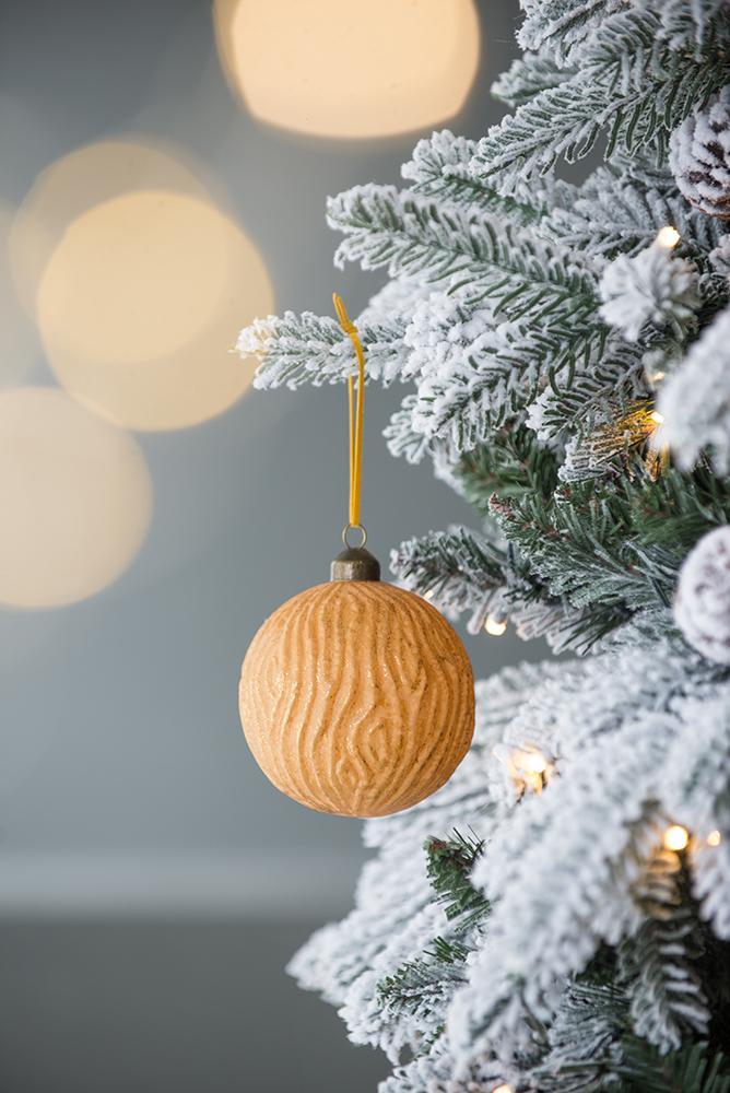 Gold  Christmas Ball Ornaments, Set of 6