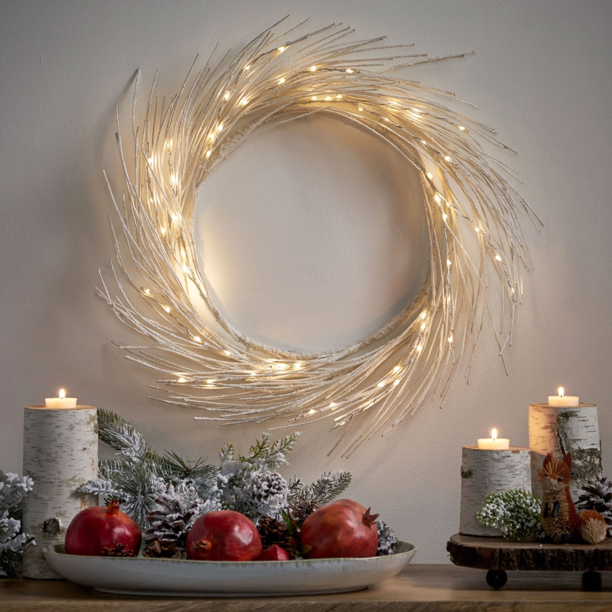 24" PAPER WREATH  WITH  LED LIGHTS