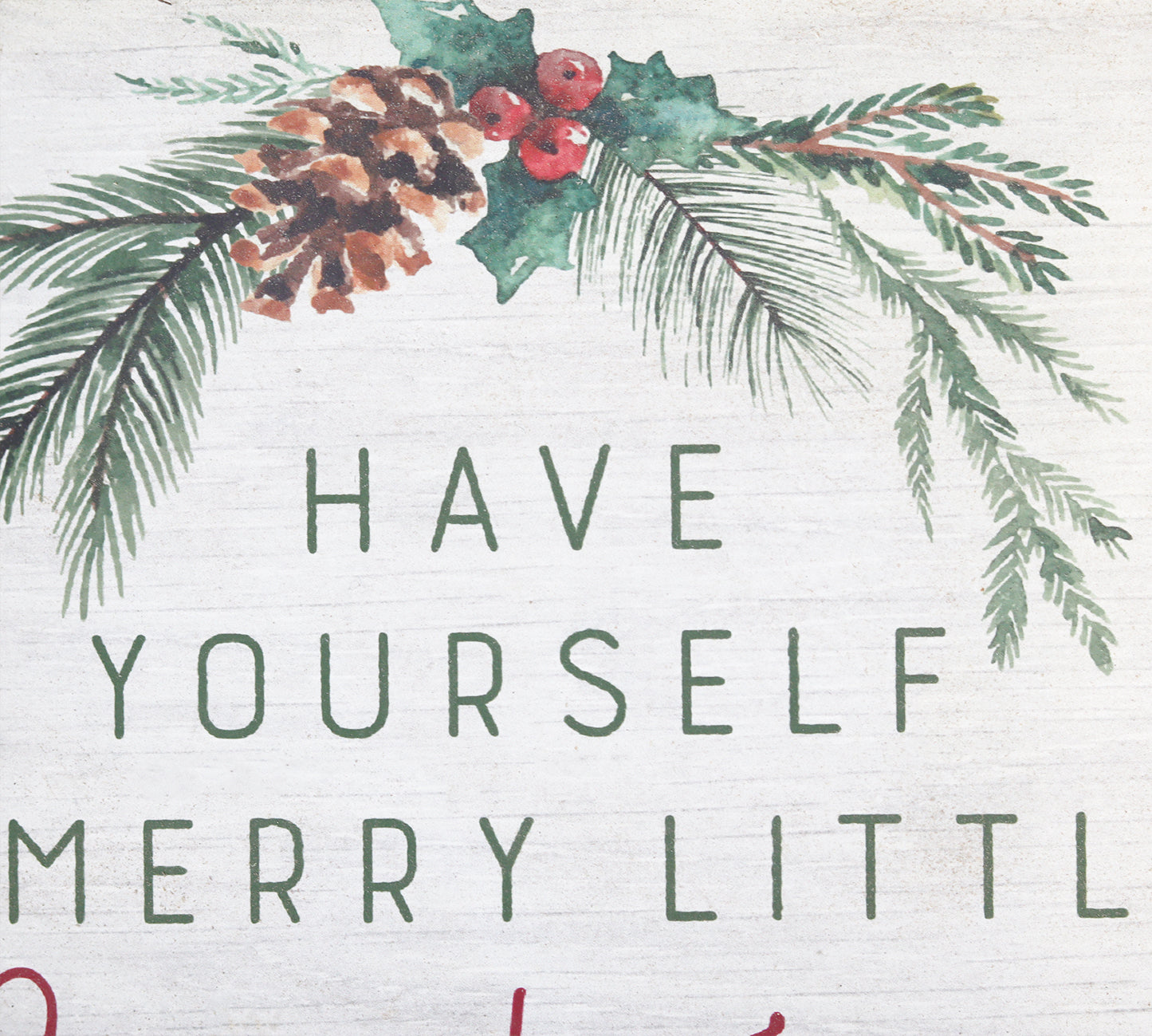 Merry Little Christmas Farmhouse Style Wood Tabletop Sign