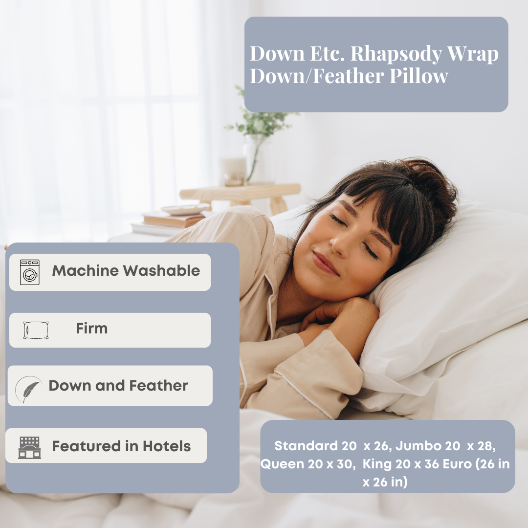 Down Etc. Rhapsody Wrap Down/Feather Pillow- Featured at Many Hyatt<sup>®</sup> Hotels