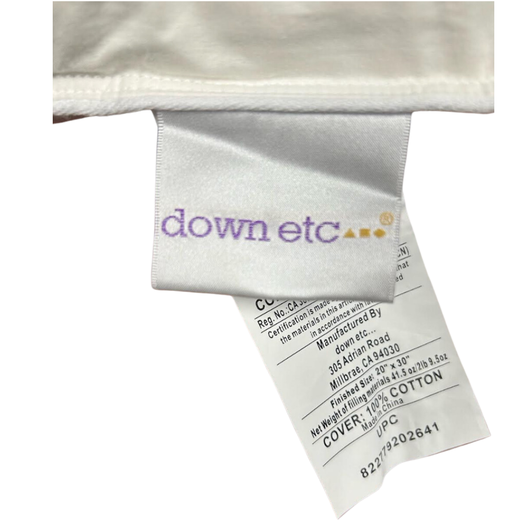 Down Etc. Rhapsody Wrap Down/Feather Pillow- Featured at Many Hyatt<sup>®</sup> Hotels