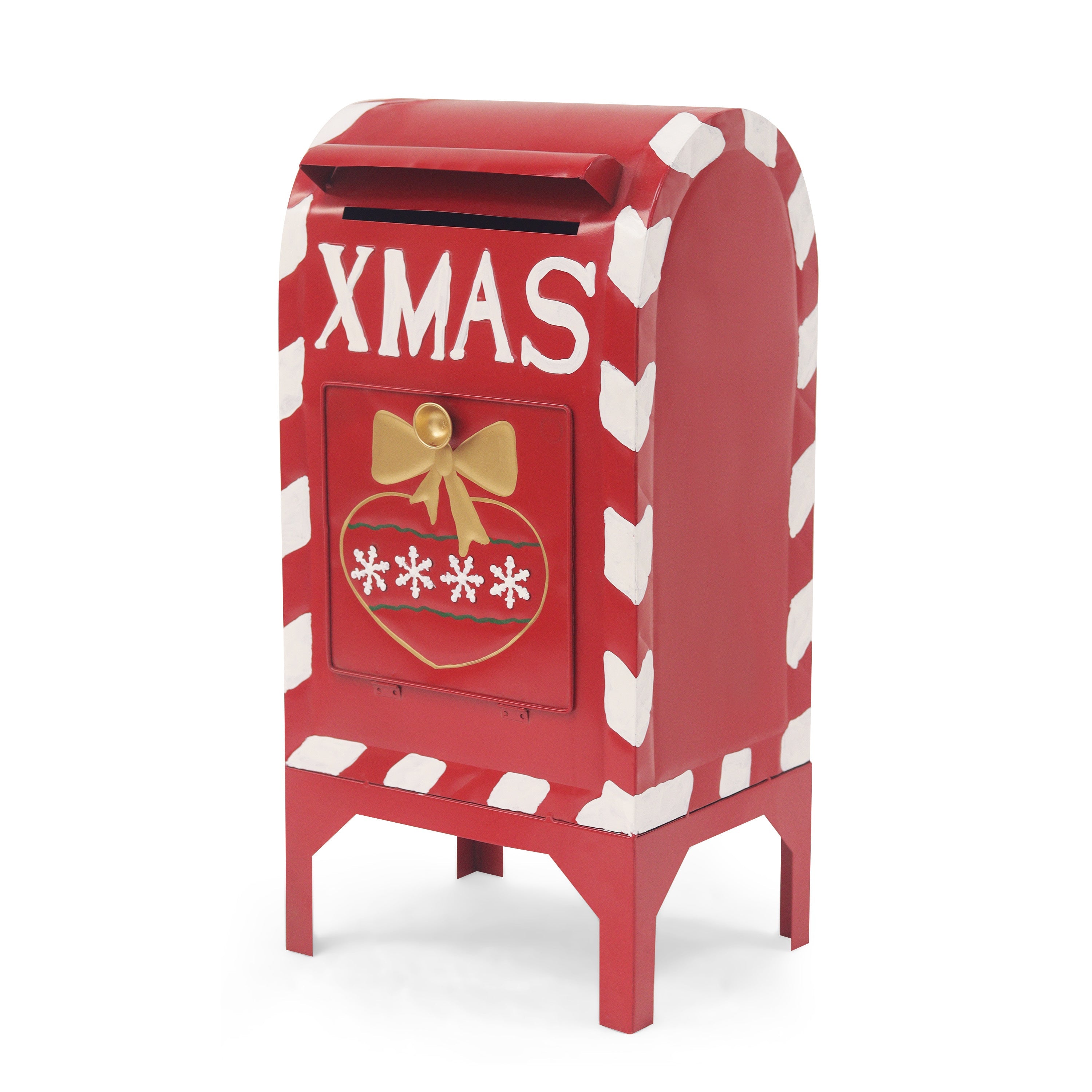 27" Red Iron Christmas Mailbox