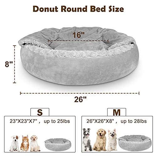 Hooded Donut Pet Beds