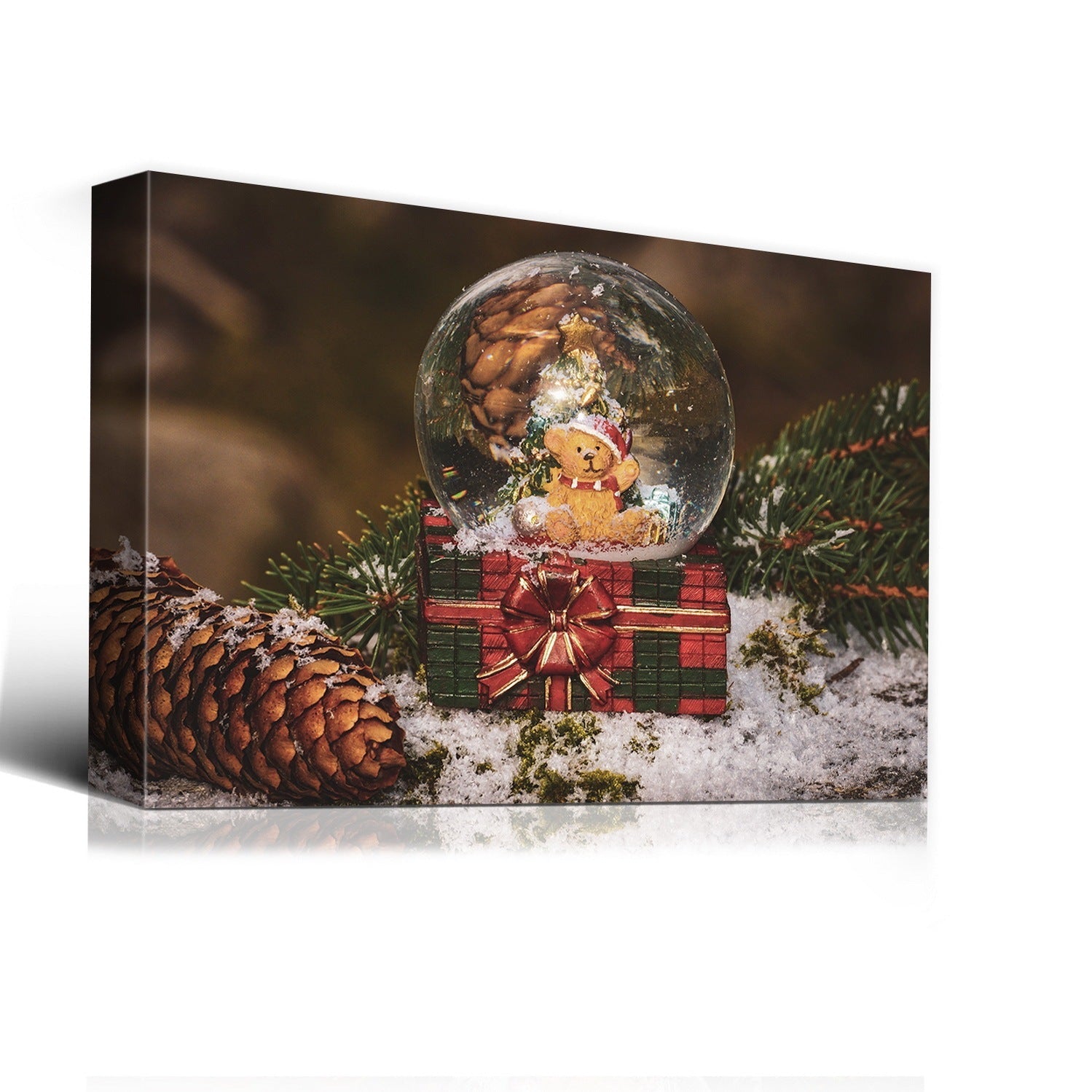 Christmas Snow Globe Wall Art 36" x 24"