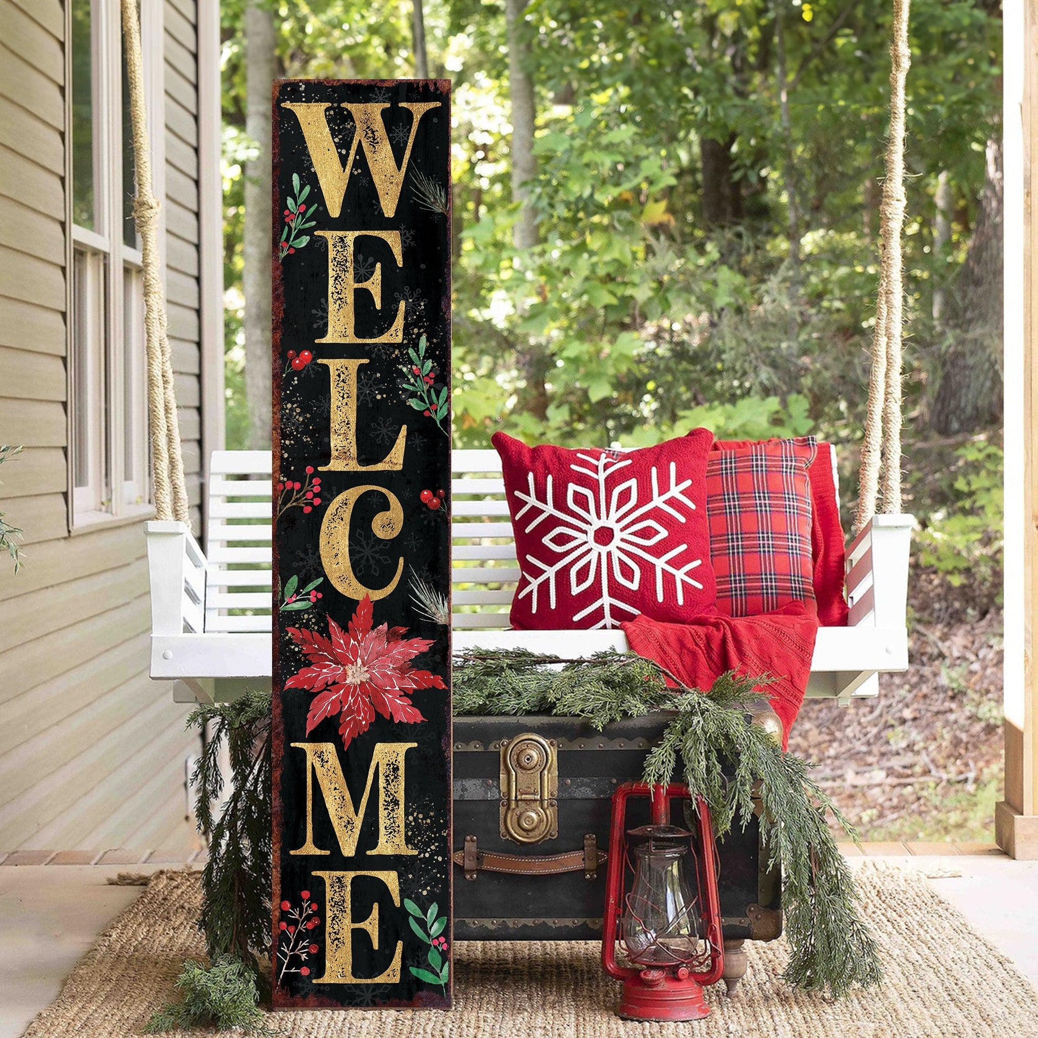 48in Welcome Christmas Porch Sign