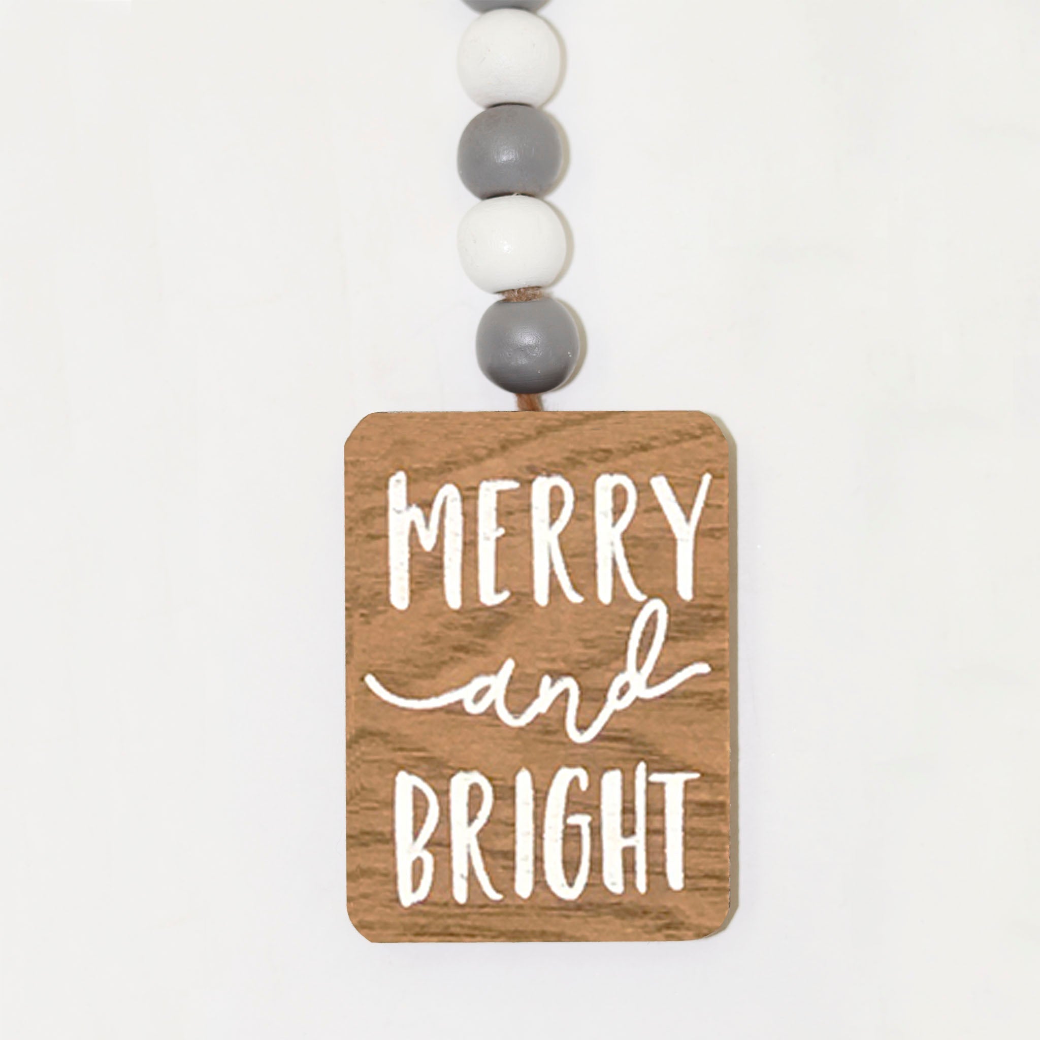 Merry and Bright Farmhouse Beads with Tassel