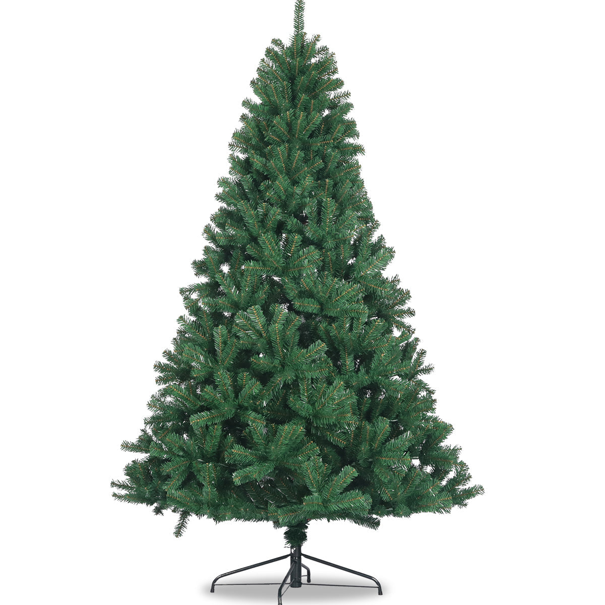 6ft  Christmas Tree Full Natural Spruce Fir Tree Foldable Metal Stand Unlit Green