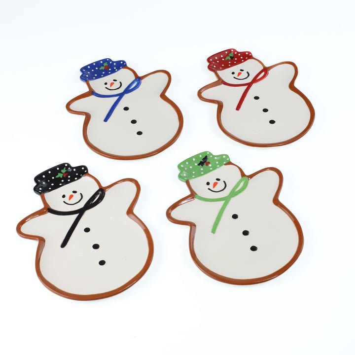 Winterfest Snowman 4 Piece Plate Set