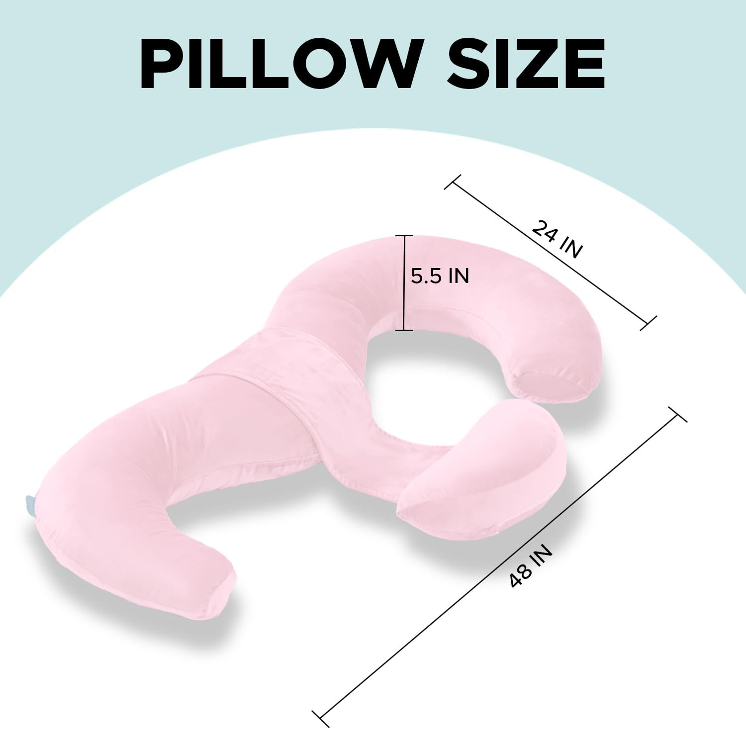 Body Pillow for Adults - Side Sleeper Pregnancy Pillow