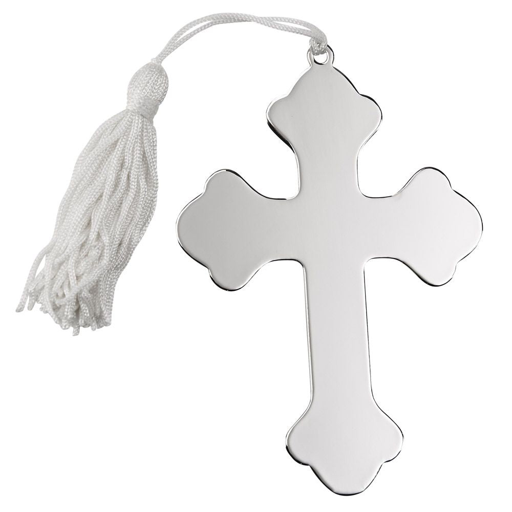 Cross Ornament with White Tassel