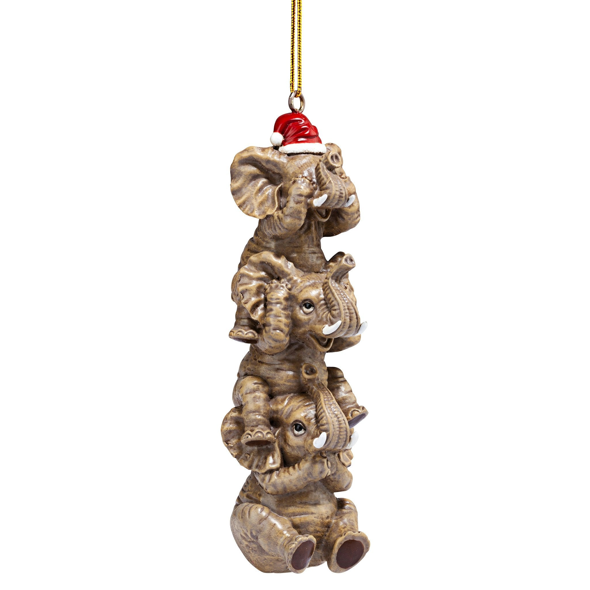 See, Speak, Hear No Evil Elephant Holiday Ornament