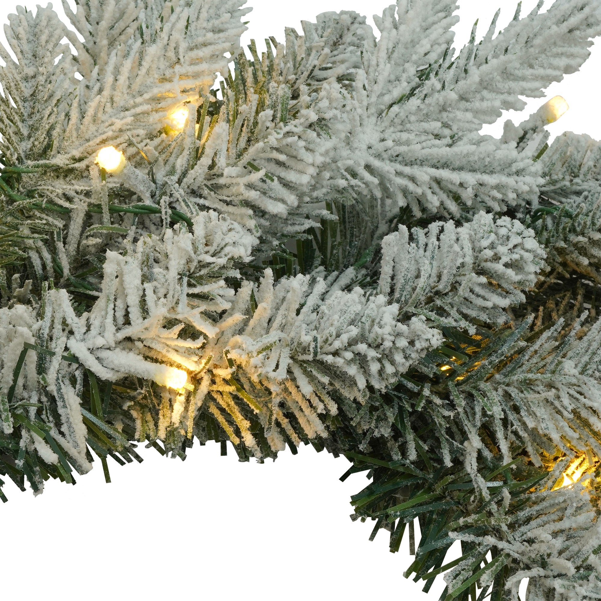 7ft Lighted Artificial Christmas Tree with Wreath Set of 2