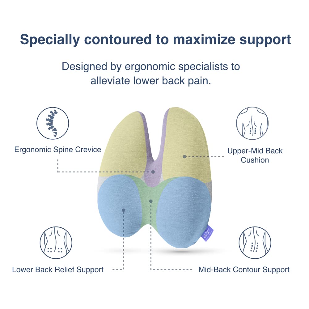 Cushion Lab Extra Dense Lumbar Support Cushion for Office Chair