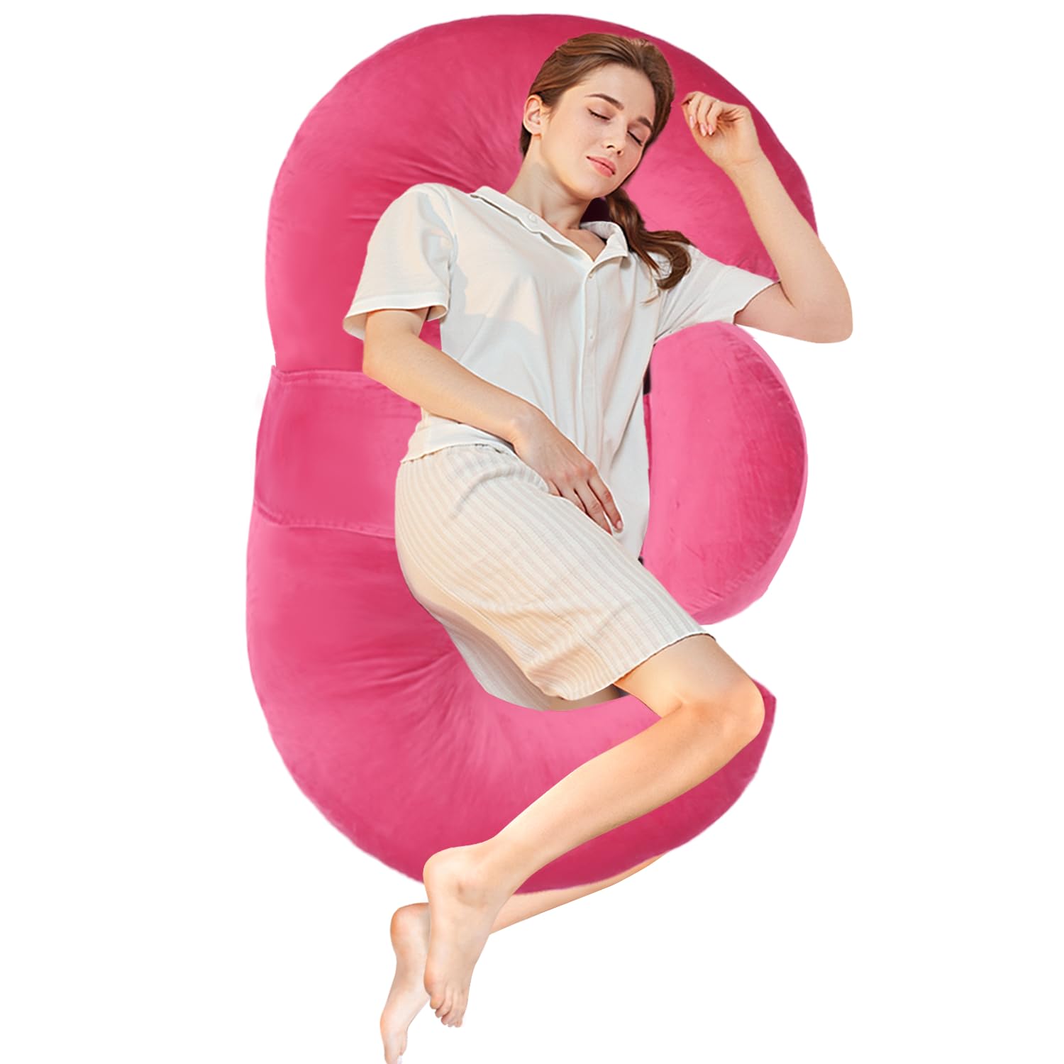 Body Pillow for Adults - Side Sleeper Pregnancy Pillow