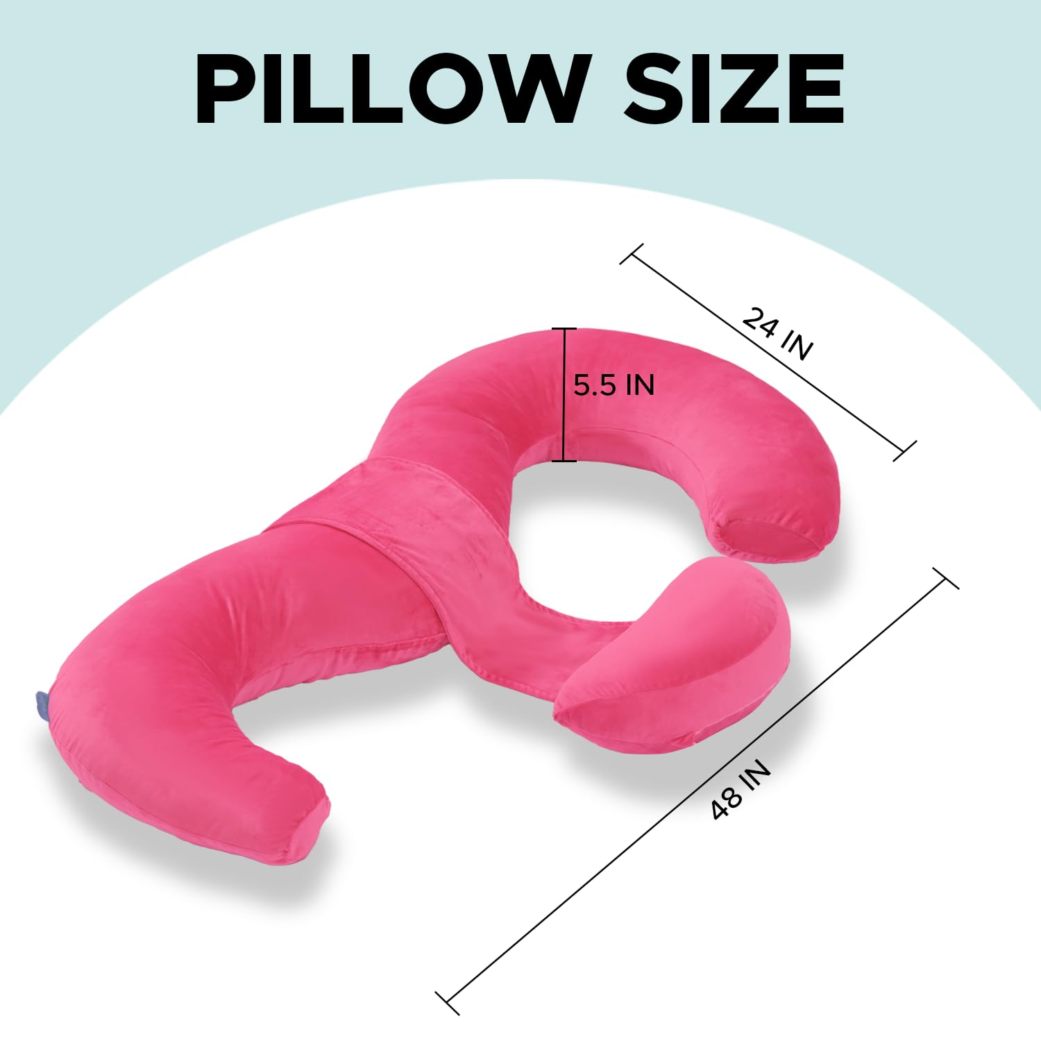 Body Pillow for Adults - Side Sleeper Pregnancy Pillow