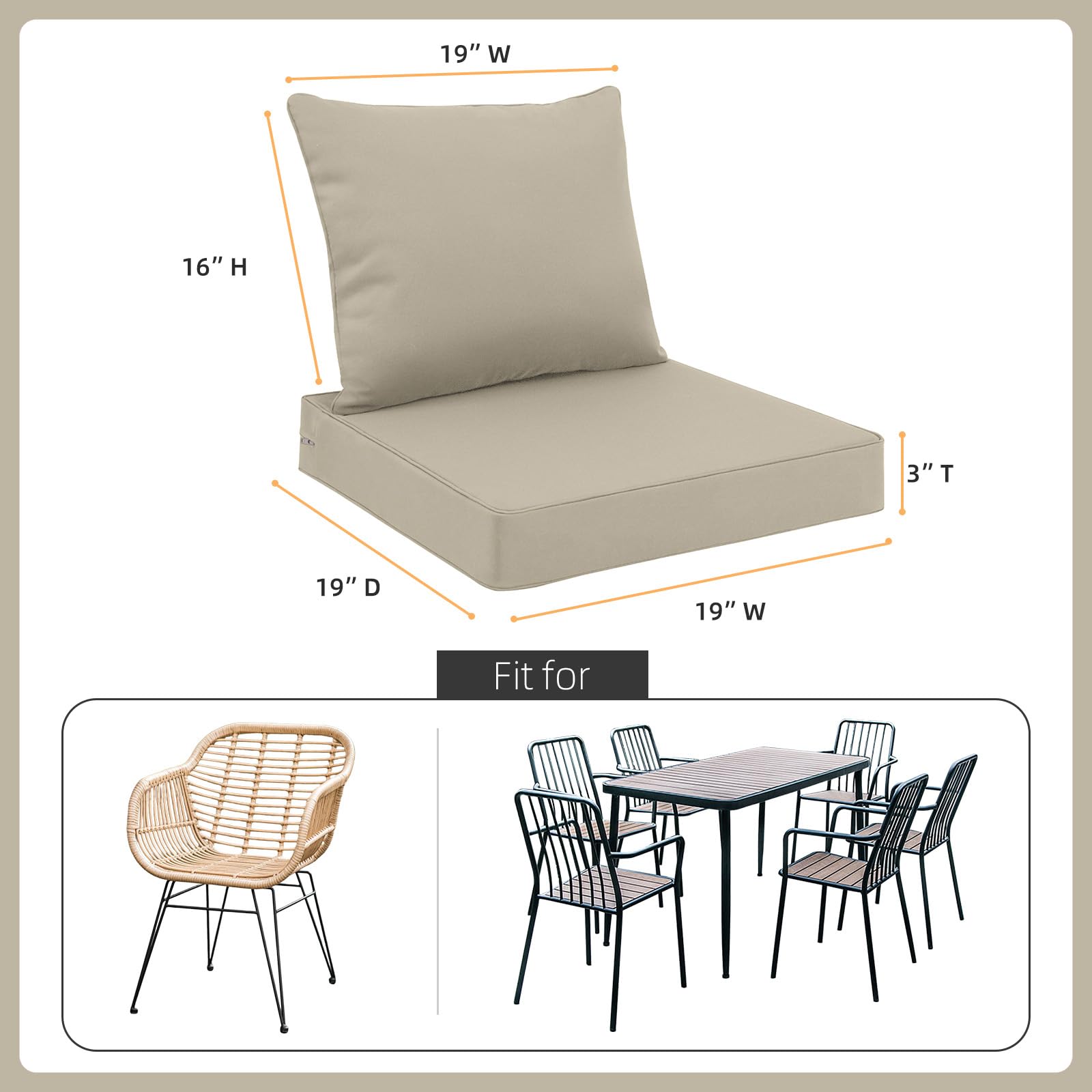 Waterproof Outdoor Furniture Cushion Set