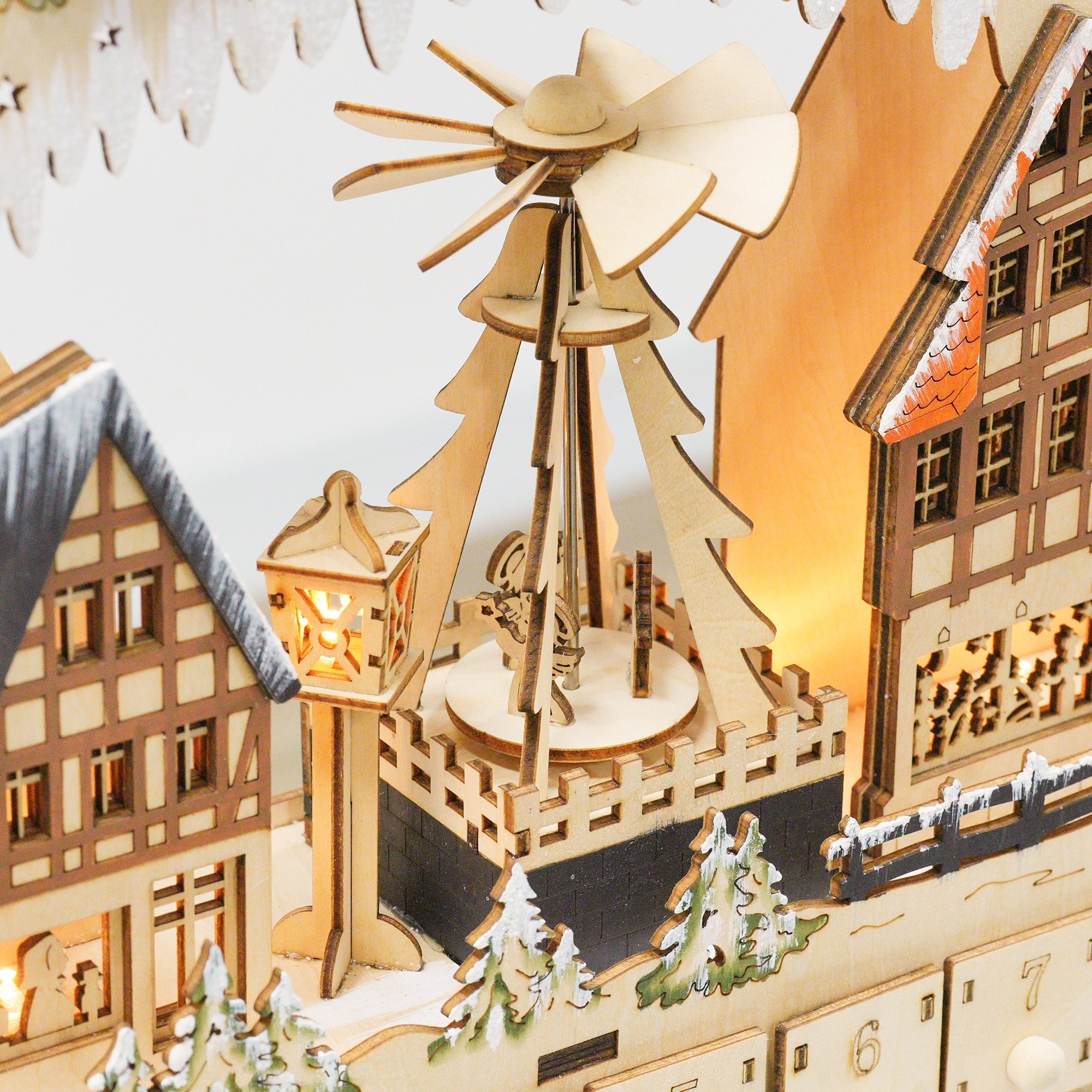 Festive Village Scene -Light Up Christmas Advent Calendar