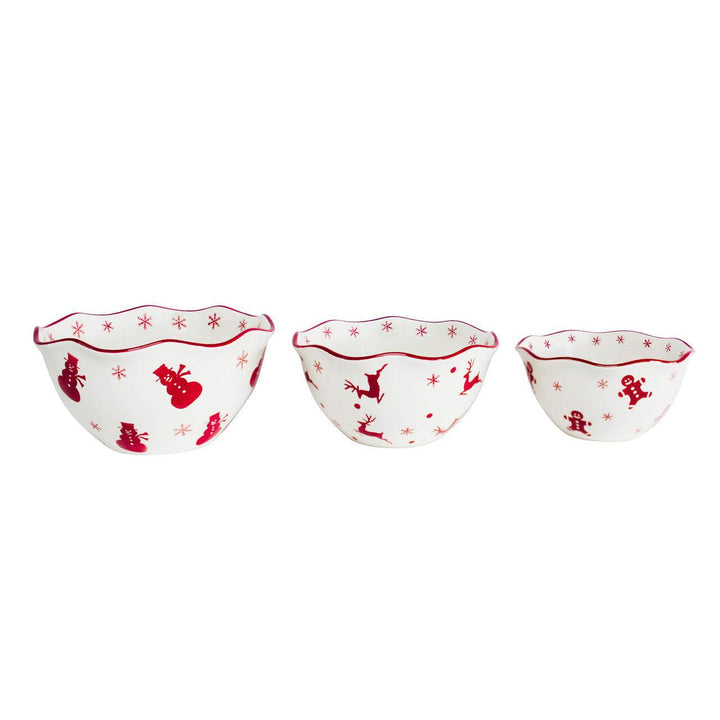 Winterfest 3 Piece Candy Bowl Set