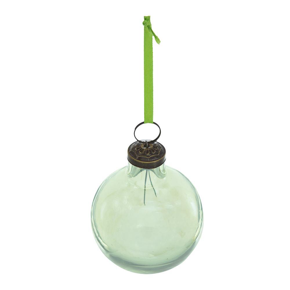 Green  Long Neck Ball Ornaments, Set of 12