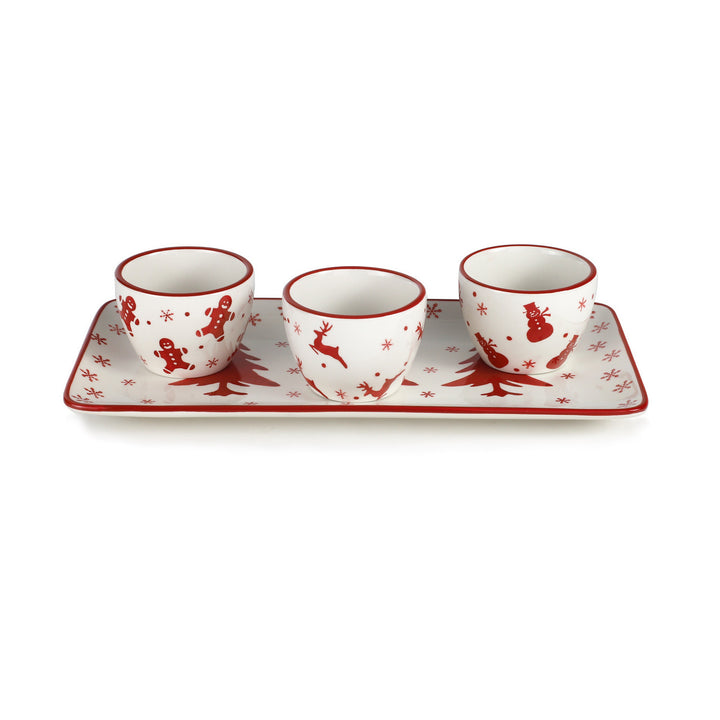 Winterfest 4 Piece Holiday Entertainment Serving Set