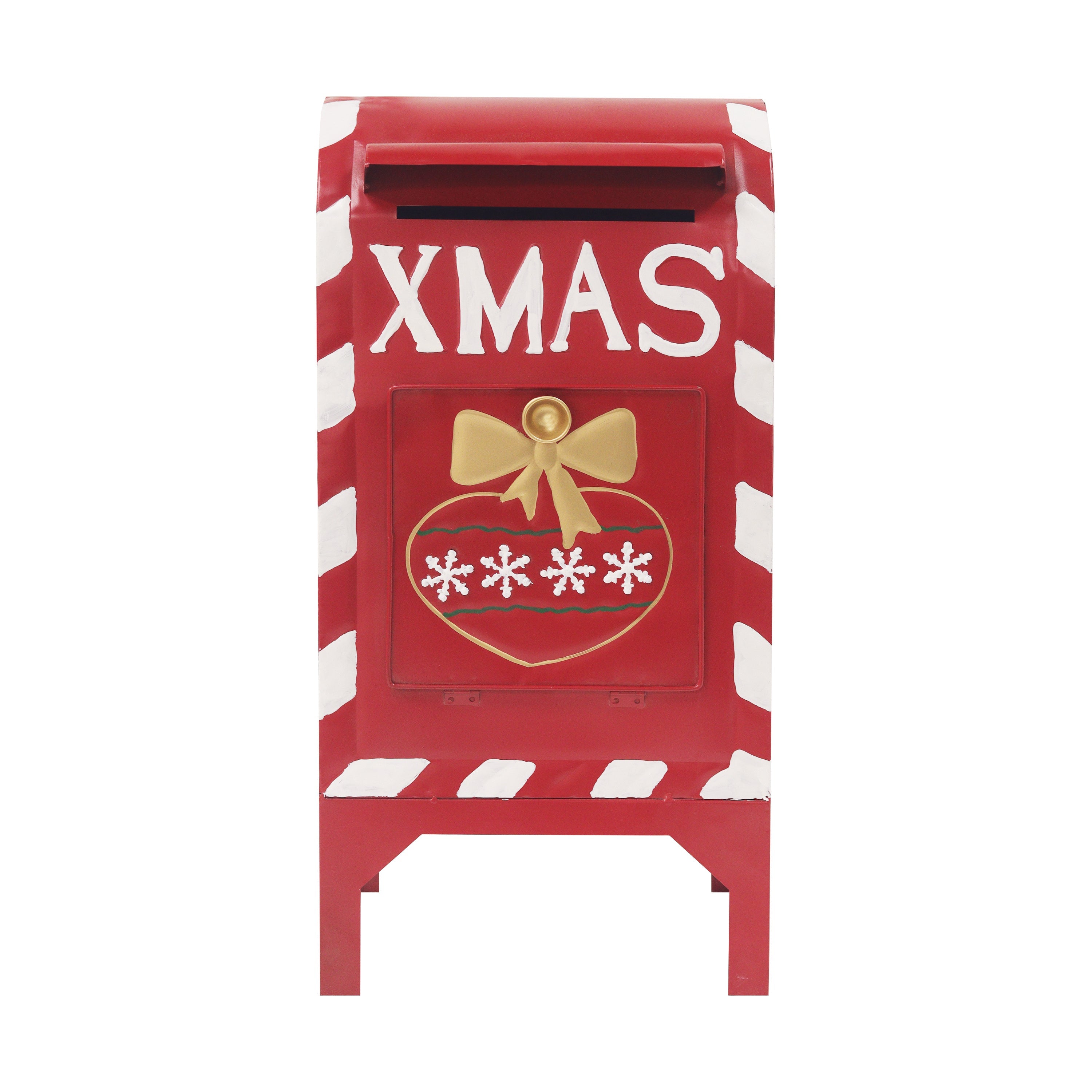 27" Red Iron Christmas Mailbox