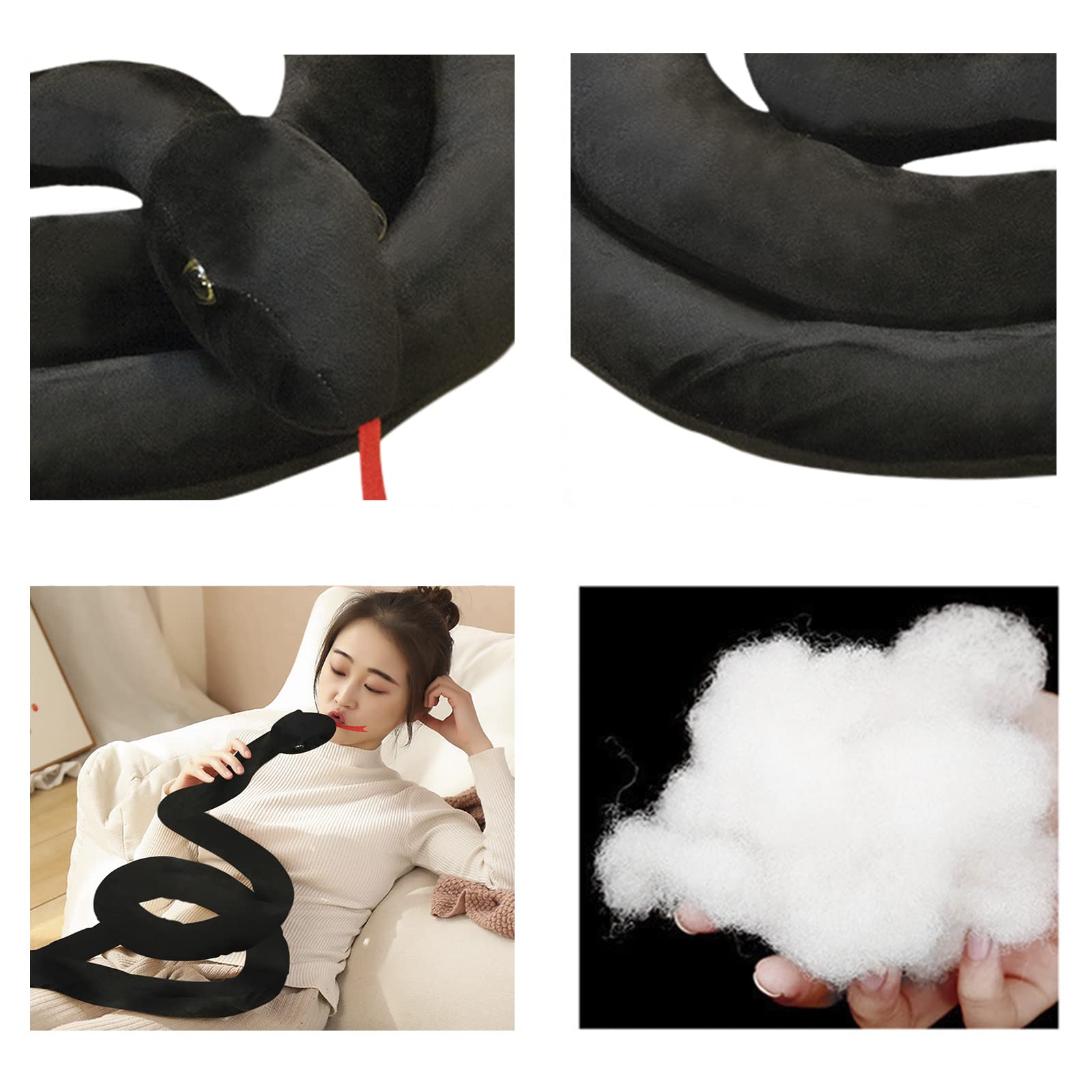 Realistic Animal Stuff Snake Pillow