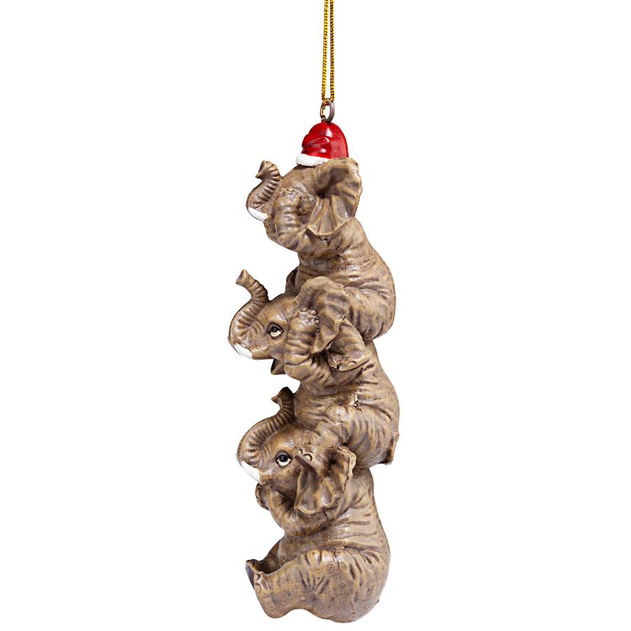 See, Speak, Hear No Evil Elephant Holiday Ornament