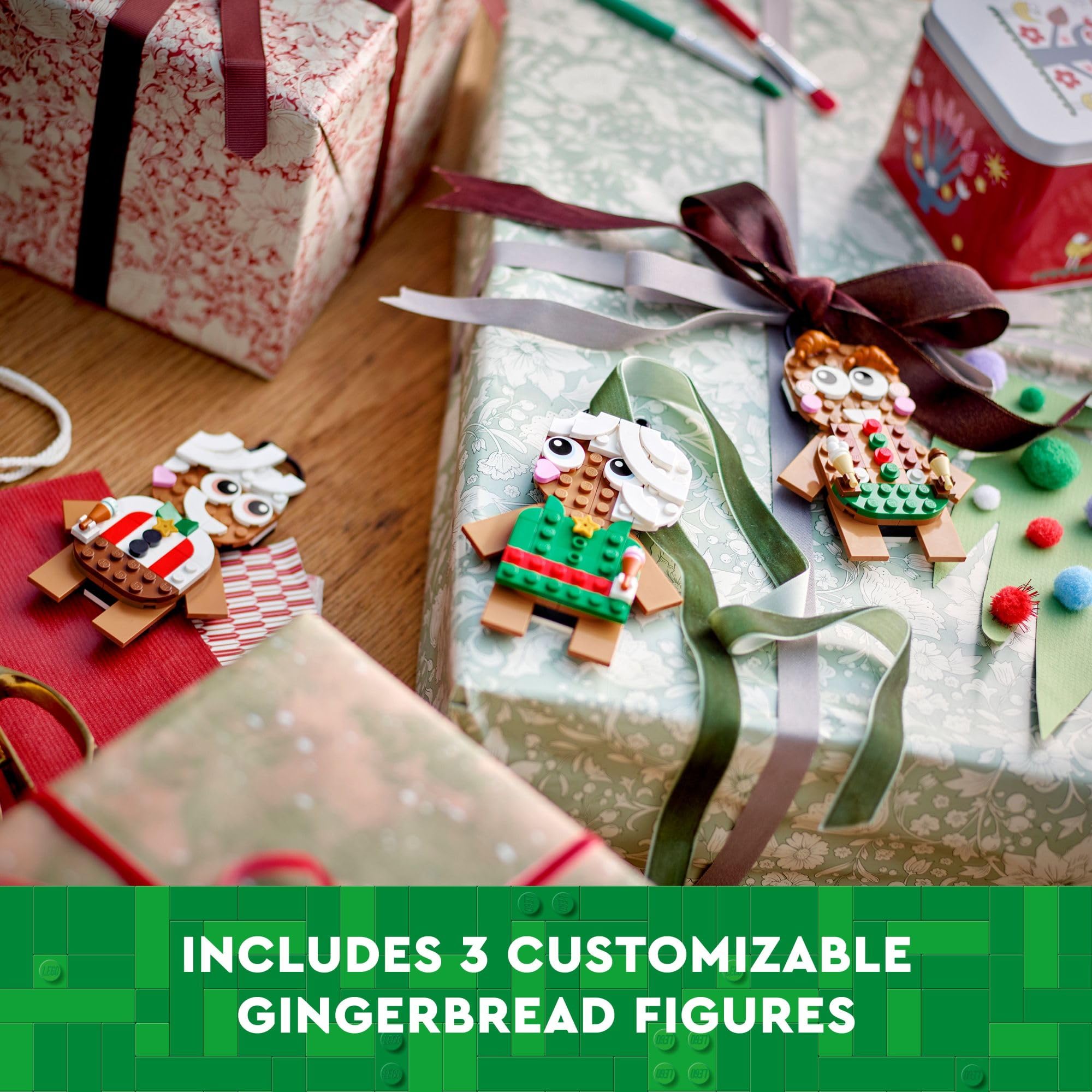 LEGO Gingerbread Ornaments: Fun Christmas Tree Building Set for Kids.