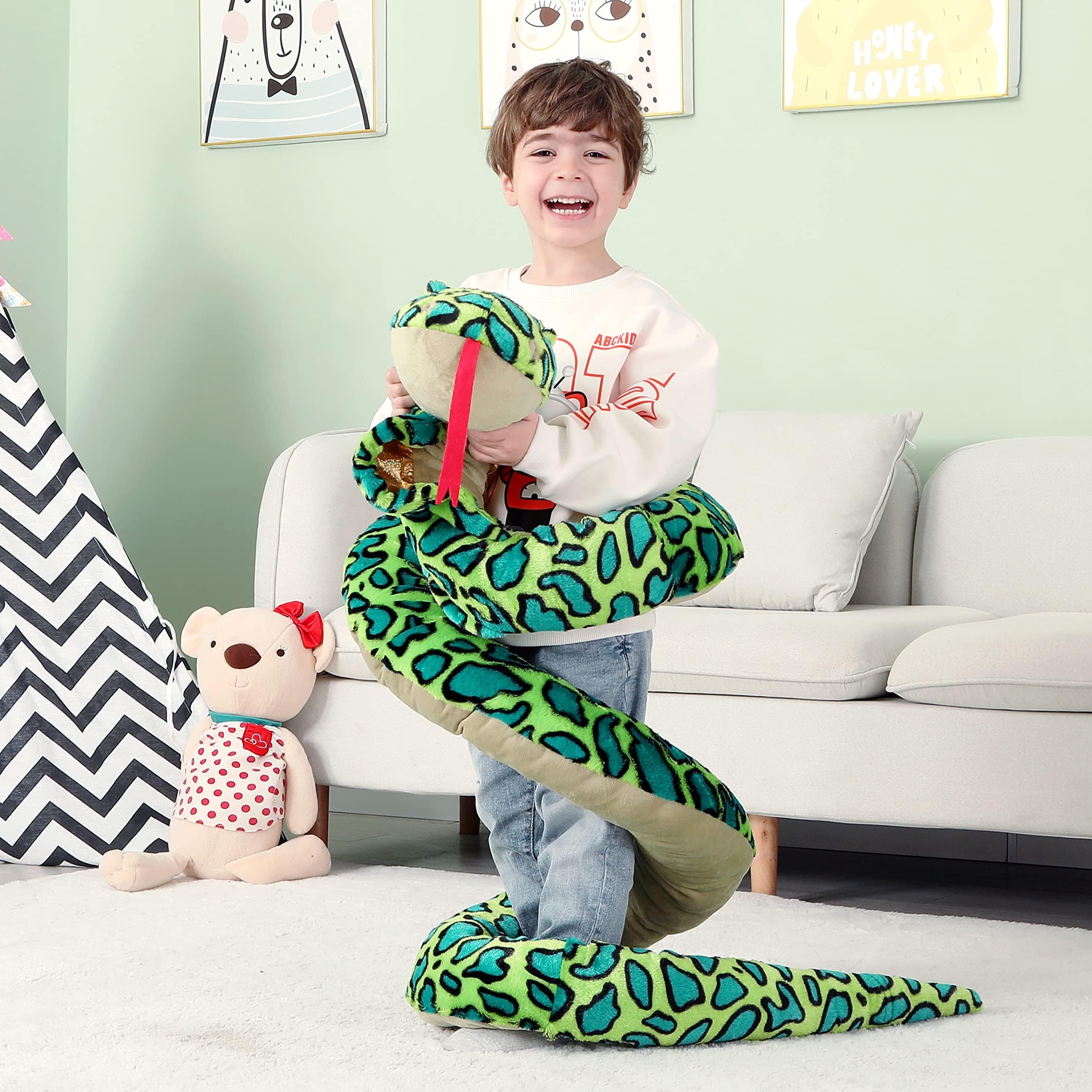 Giant Snake Stuffed Animal Pillow Snake