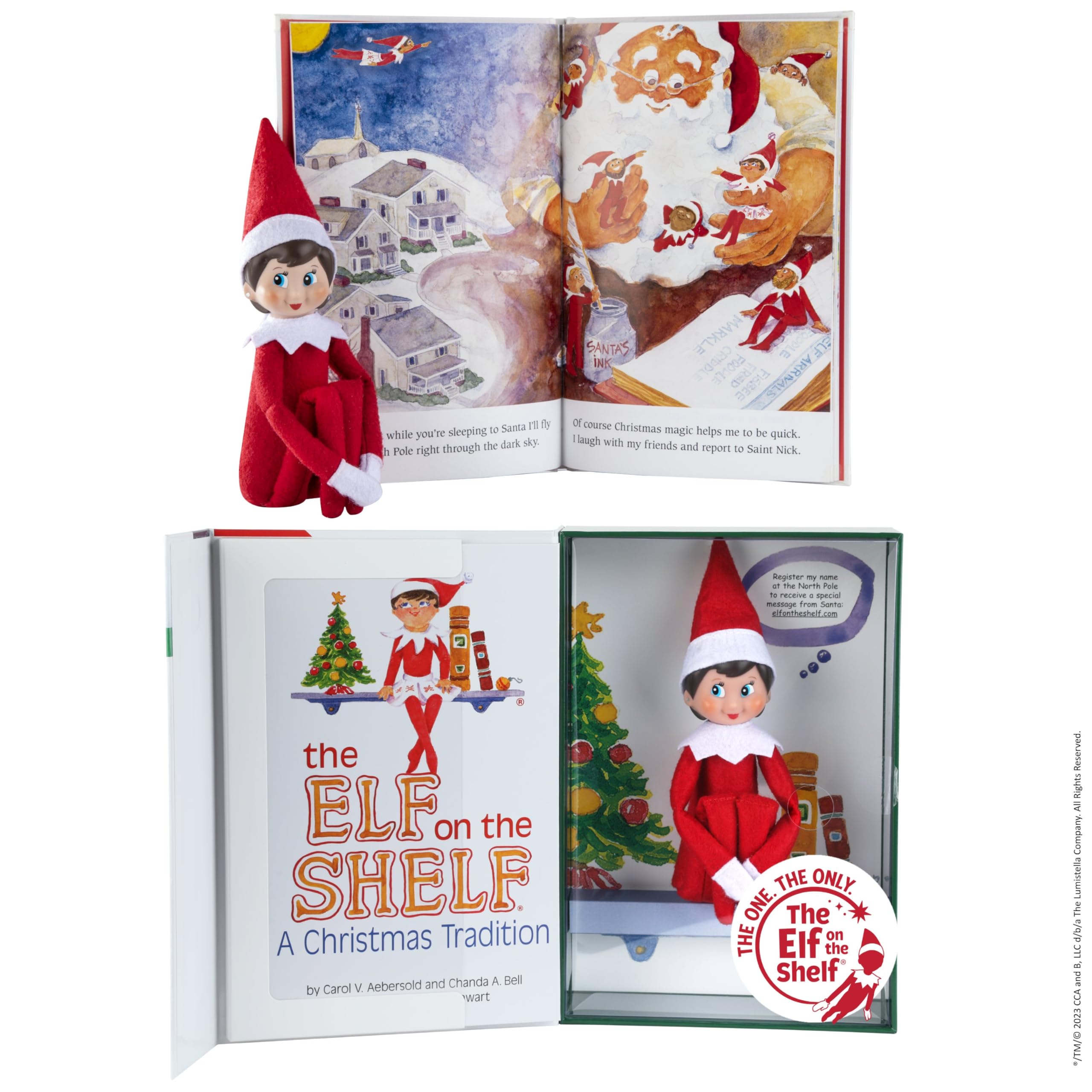 The Elf on the Shelf: Boy Scout Elf with Blue Eyes, Storybook, Keepsake Box & Adoption Certificate.