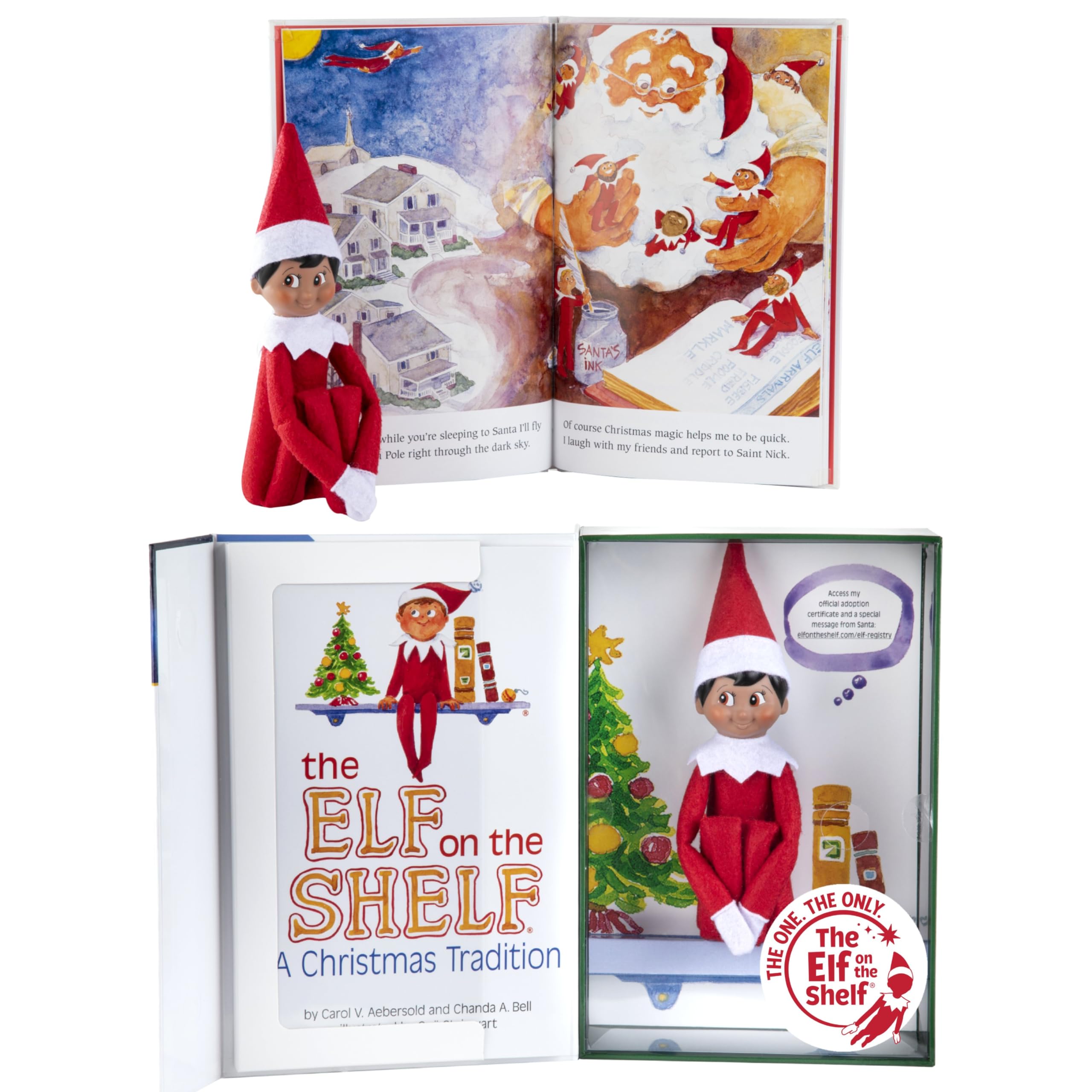 The Elf on the Shelf: Boy Scout Elf with Blue Eyes, Storybook, Keepsake Box & Adoption Certificate.