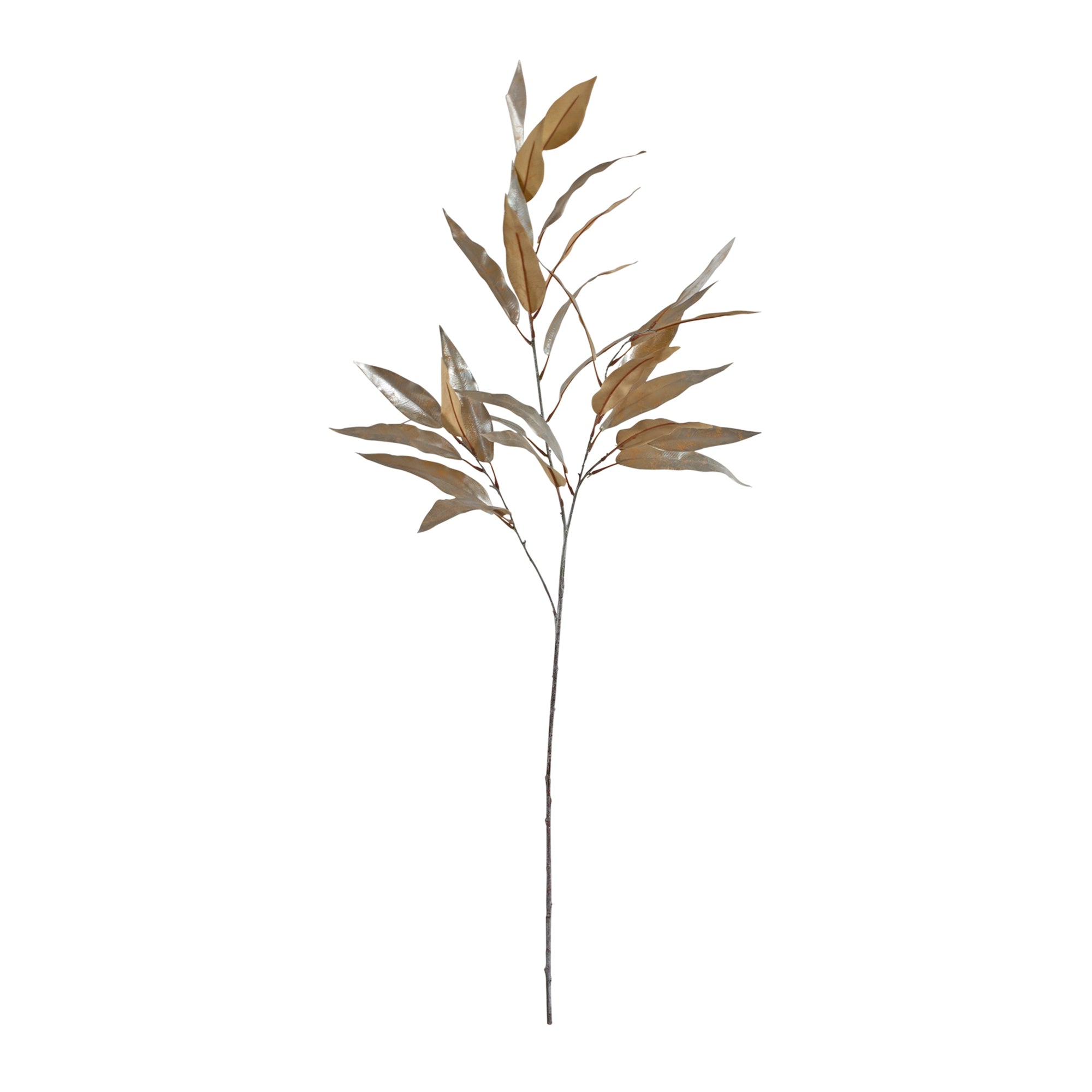 Gold Long Blade Eucalyptus Leaf Spray (Set of 6)