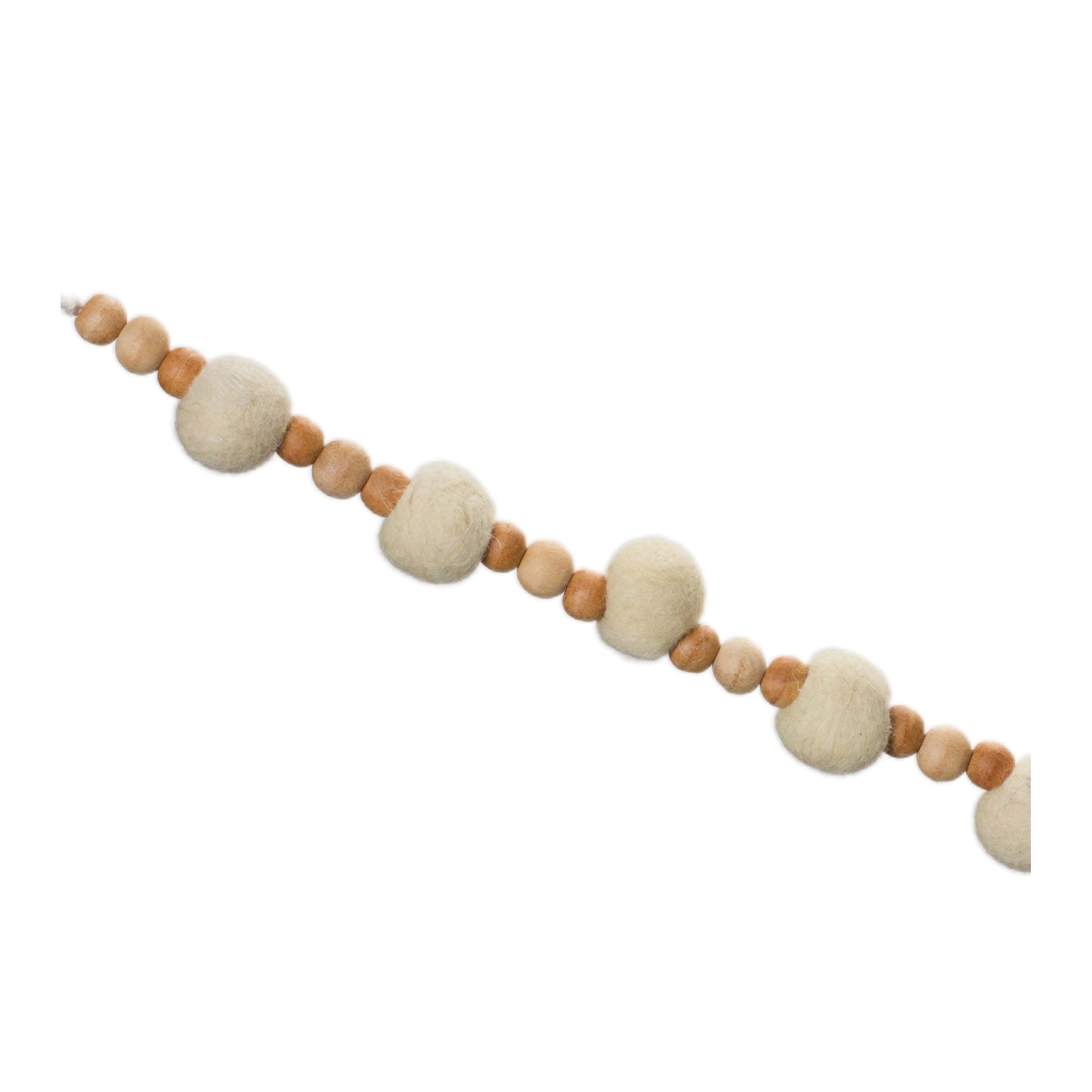 Wood Beaded String Garland (Set of 2)