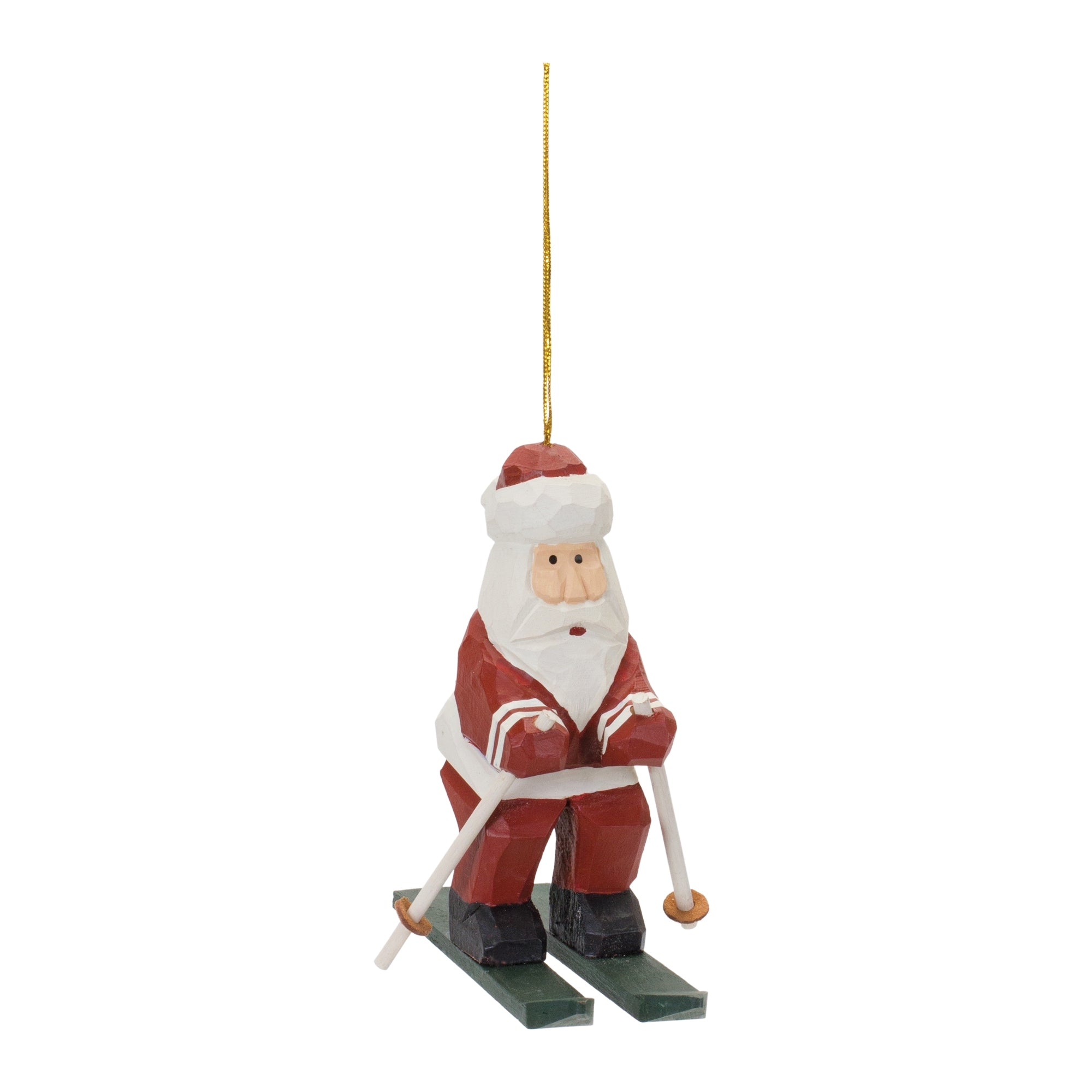 Santa on Skis Ornament (Set of 6)