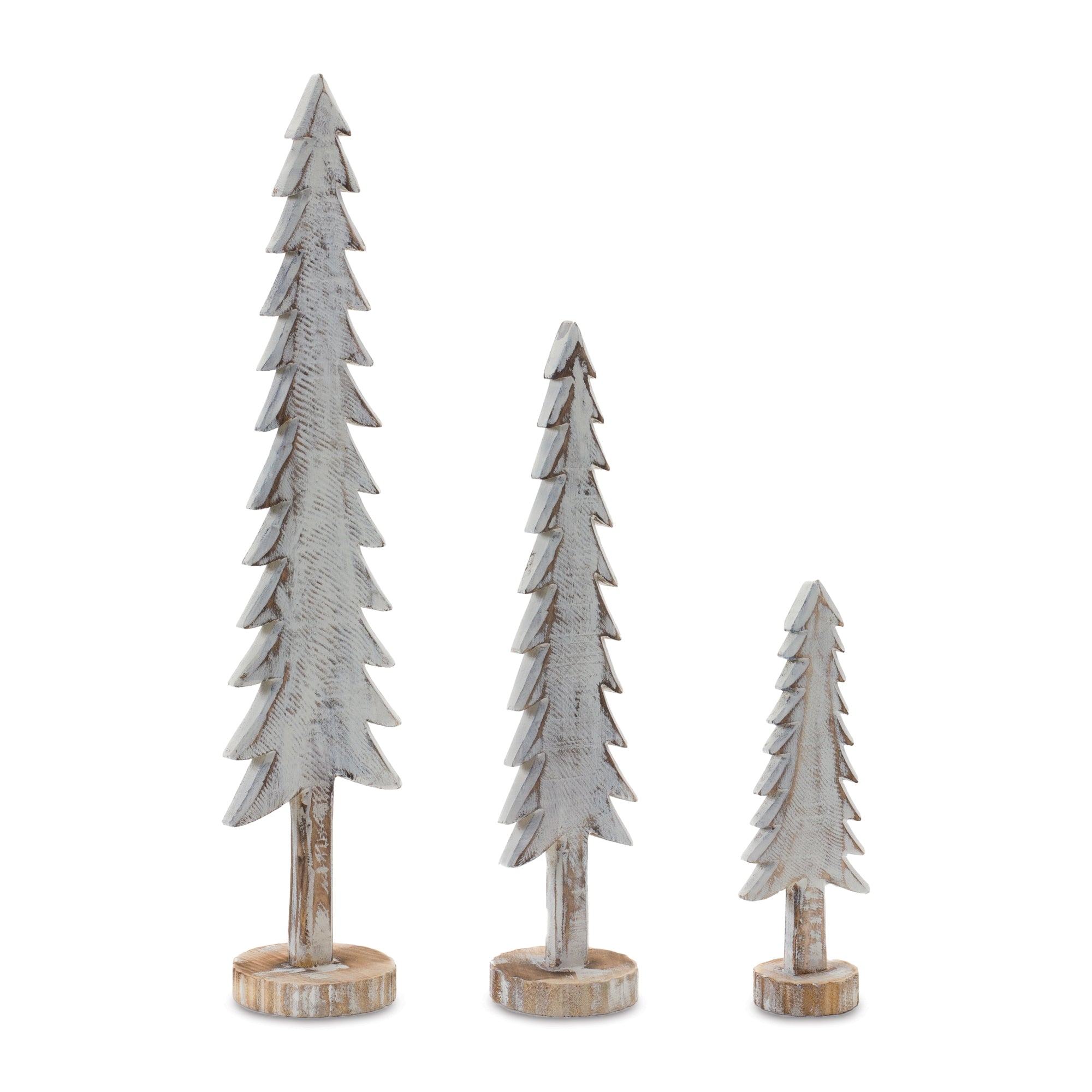 Wood Tabletop Pine Tree (Set of 6)