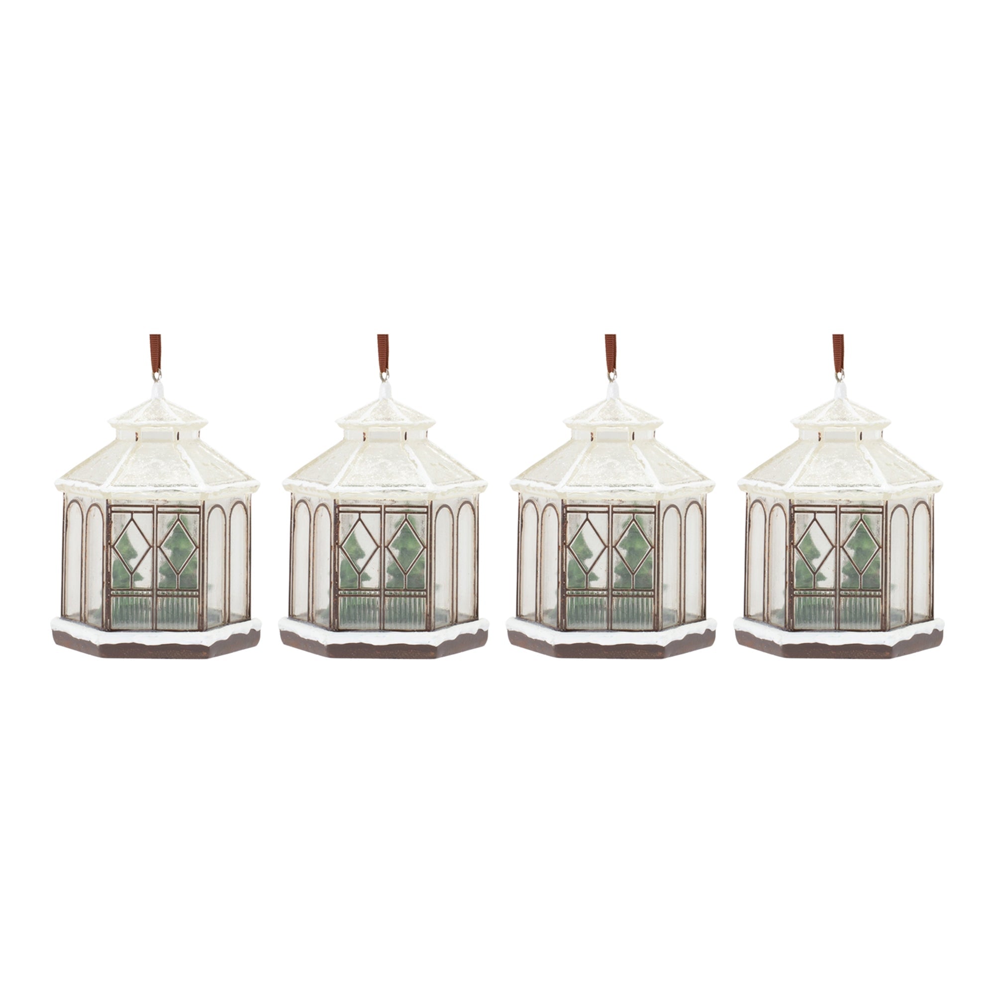 Winter Gazebo Ornament (Set of 4)