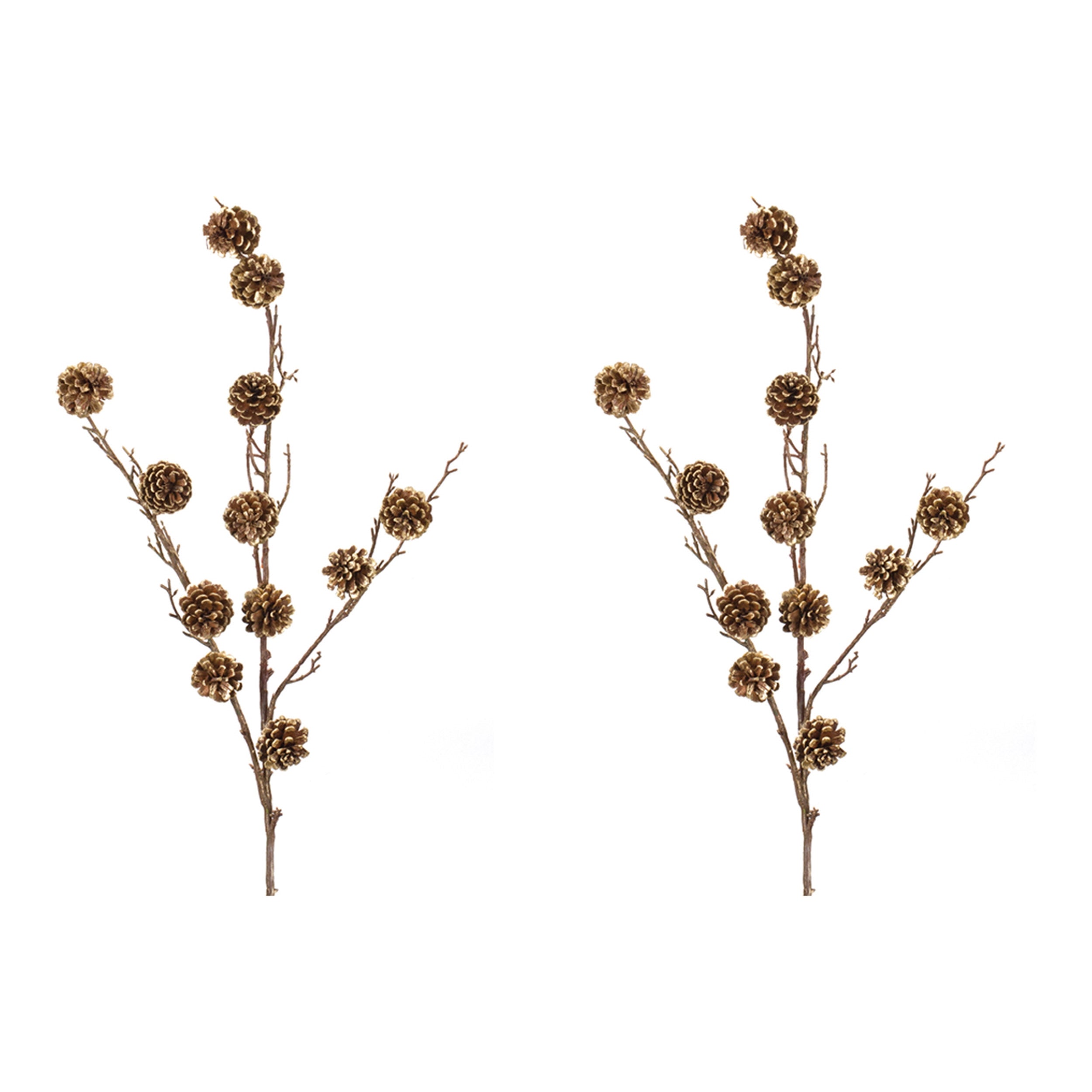 Pine Cone Twig Spray (Set of 2)