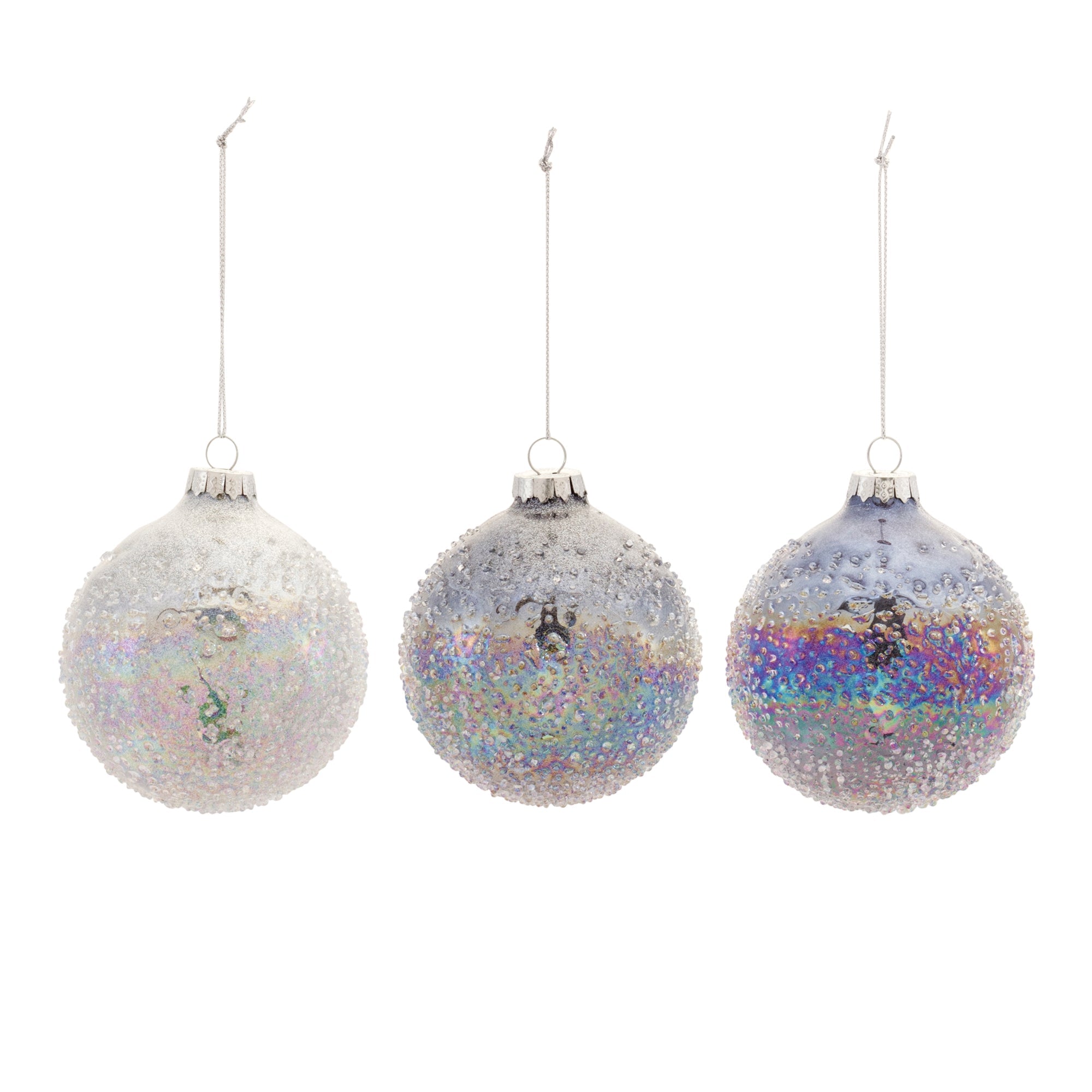 Irredescent Glass Ball Ornament (Set of 12)