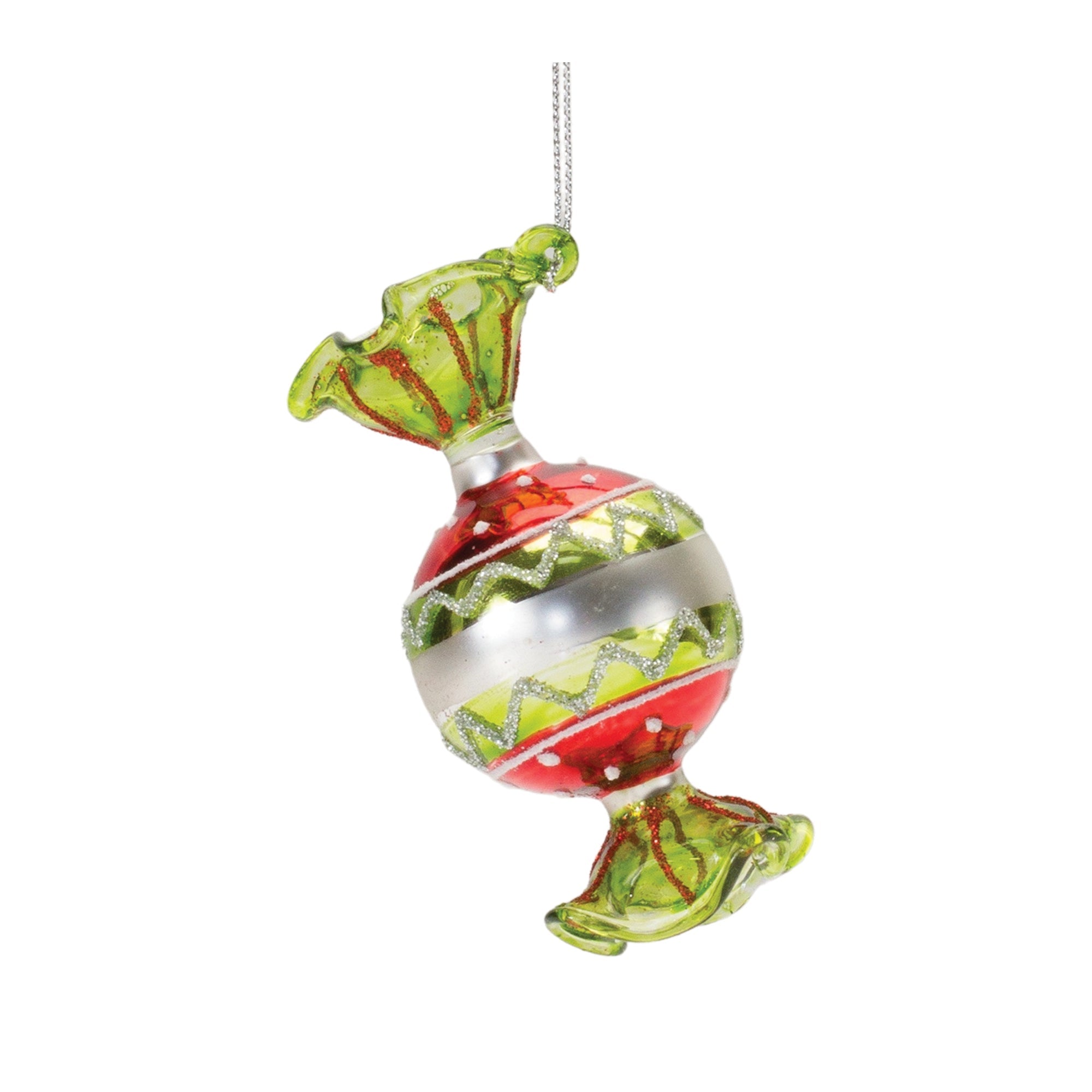 Glass Wrapped Candy Ornament (Set of 12)