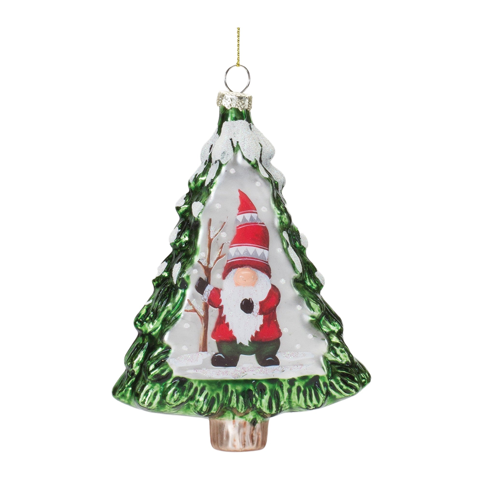 Gnome Pine Tree Ornament (Set of 12)