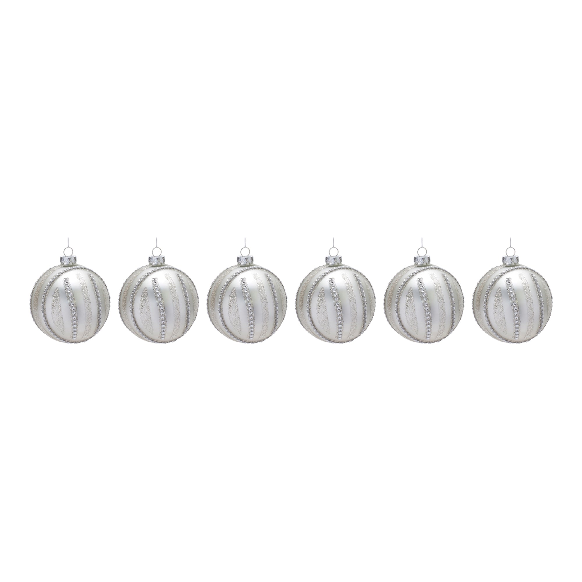 Jeweled Glass Ball Ornament (Set of 6)