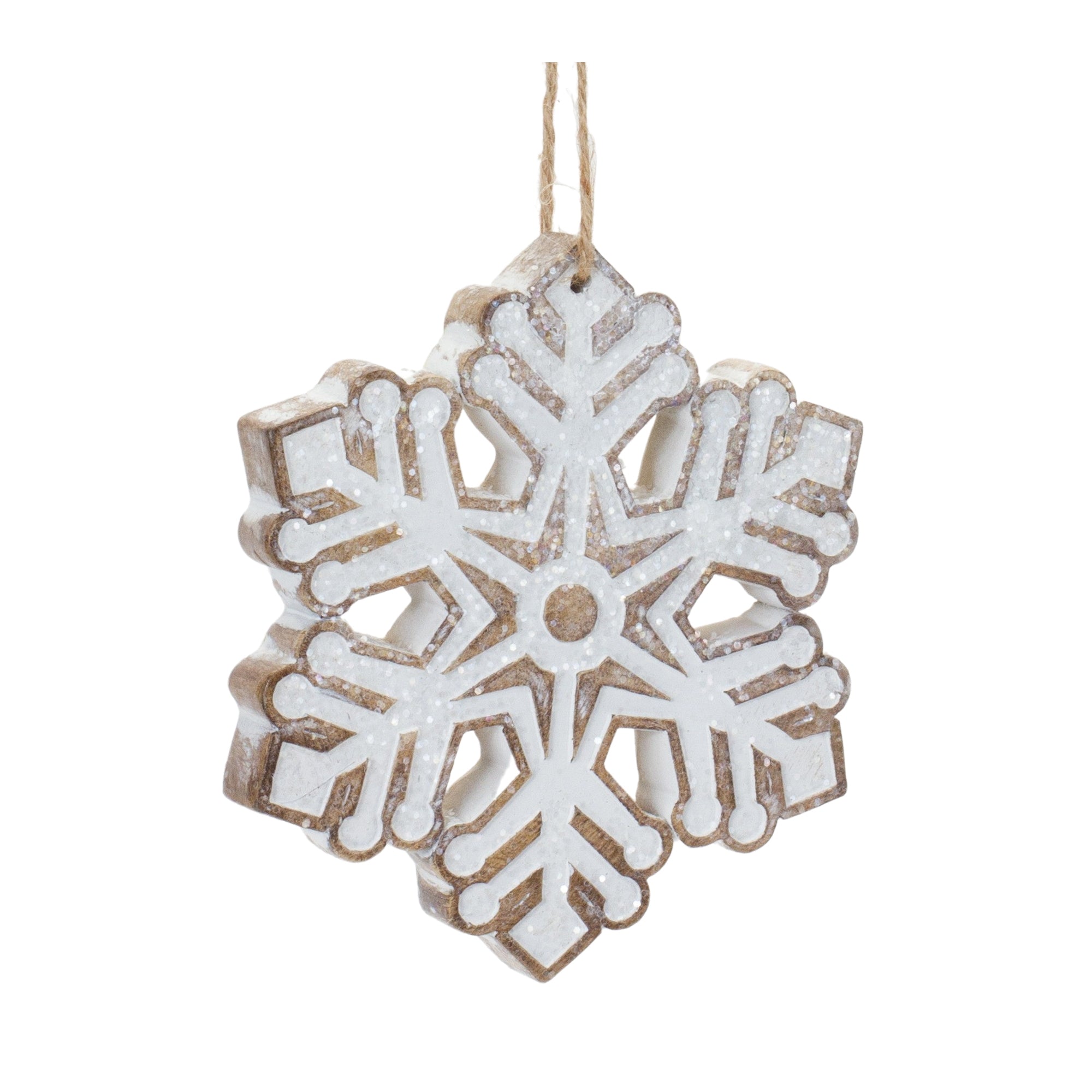 Glittered Snowflake Ornament (Set of 3)