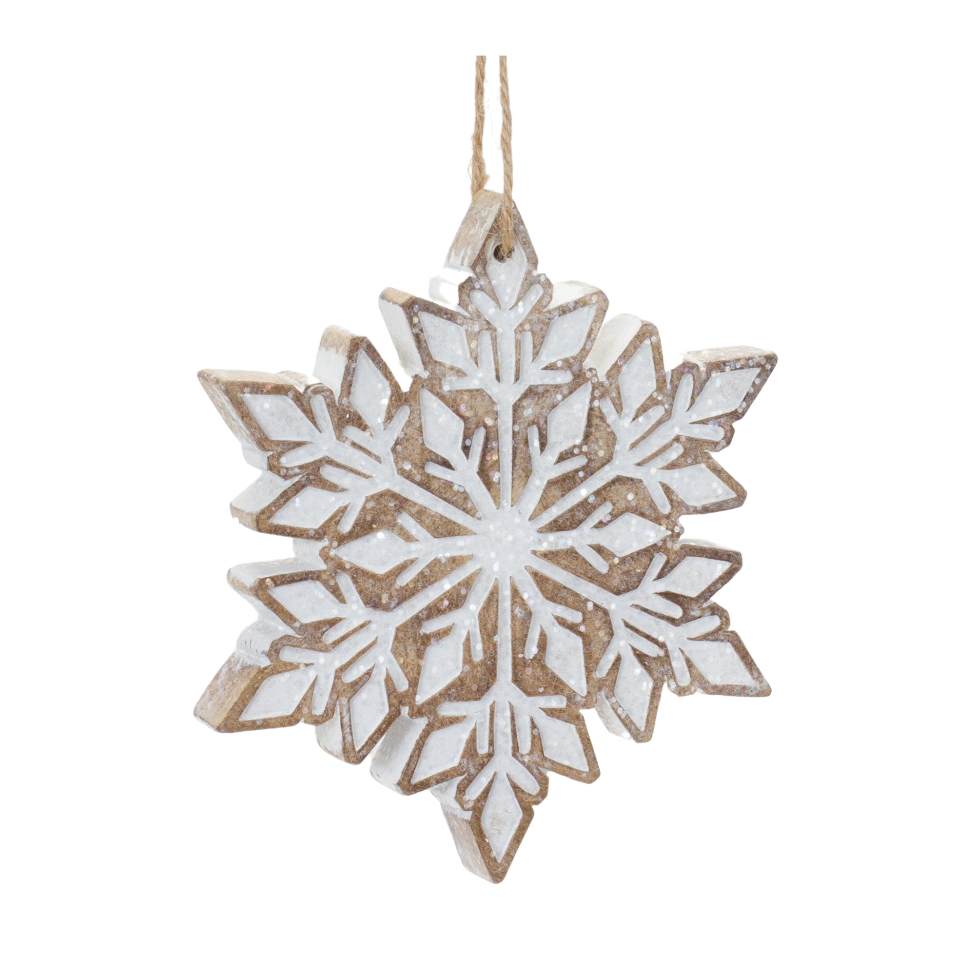 Glittered Snowflake Ornament (Set of 3)